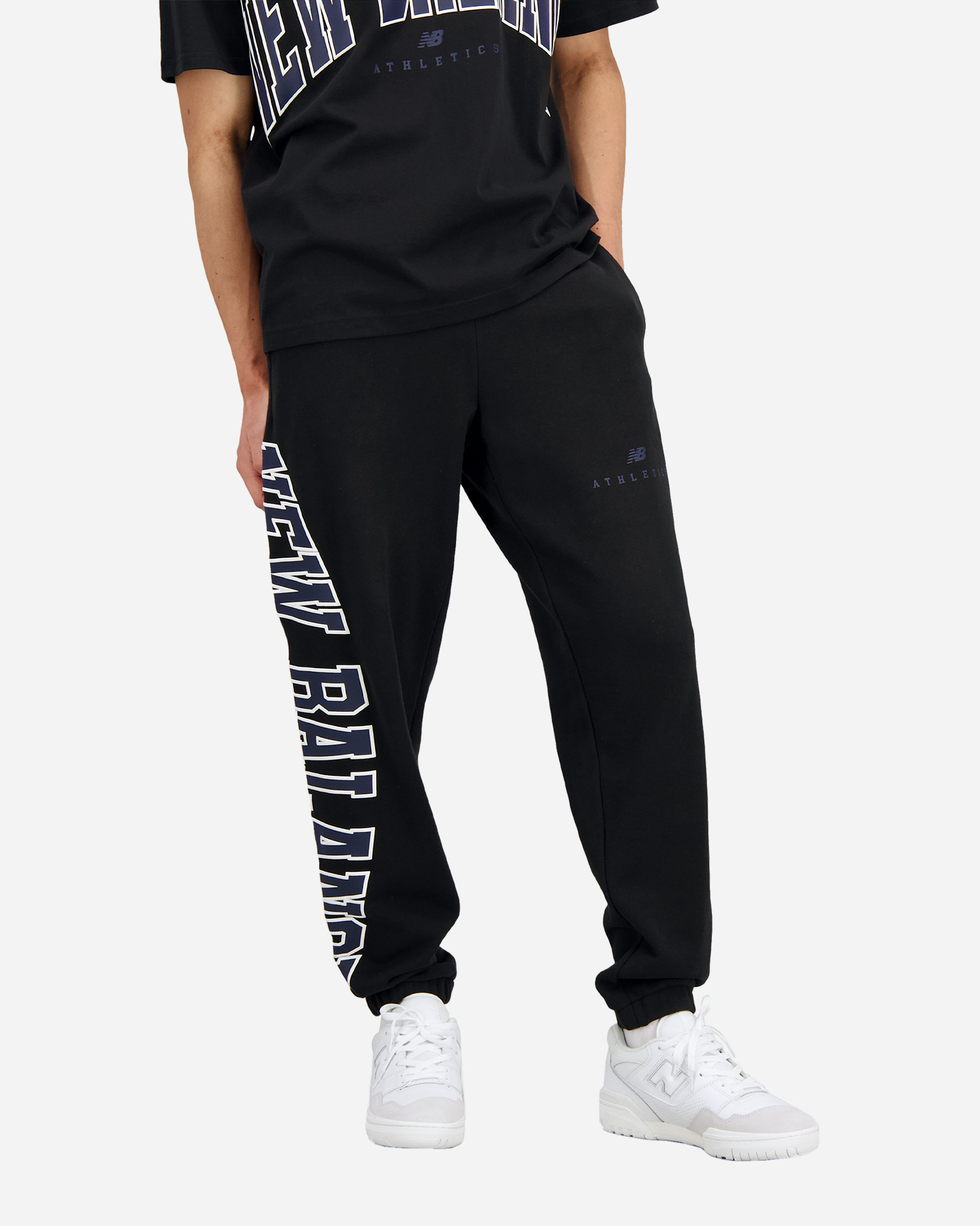 Pantalone NEW BALANCE ATHLETIC WARPED BIG LOGO M - Nero - 0 | Cisalfa Sport