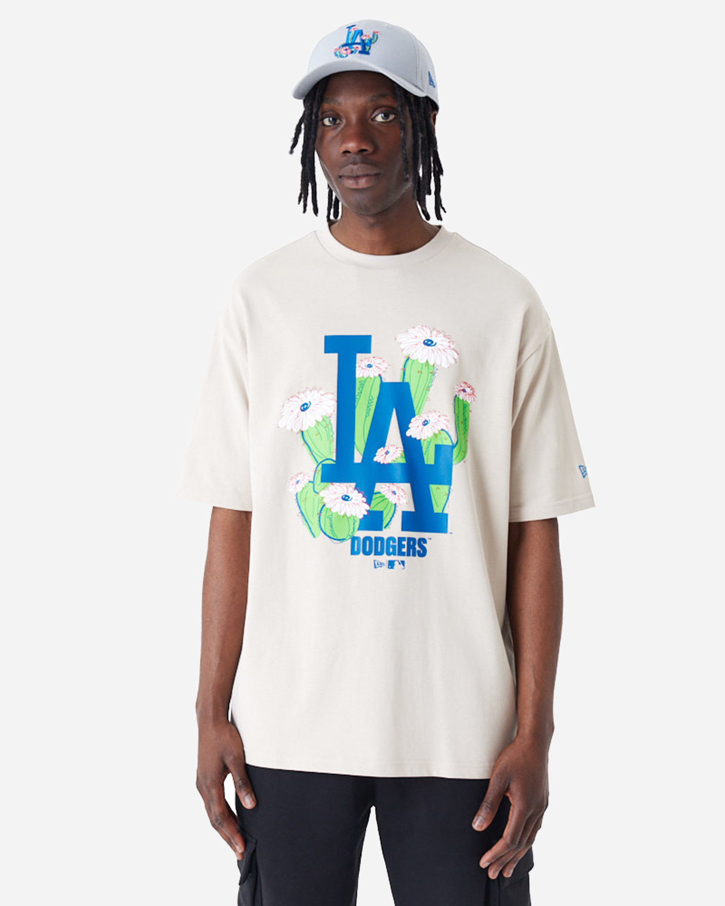 Image of New Era Mlb Floral Logo Los Angeles Dodgers M - T-shirt - Uomo