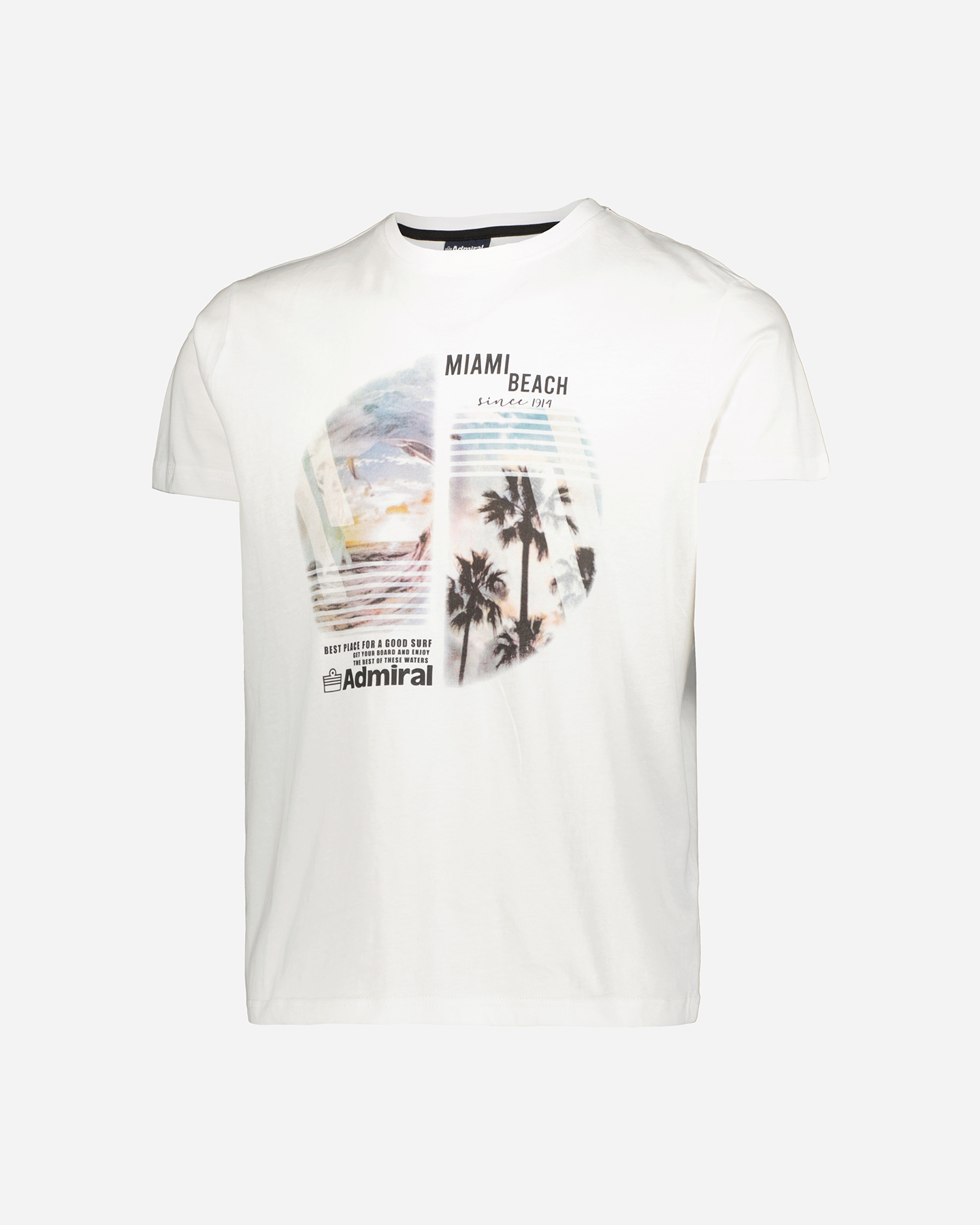 T-shirt ADMIRAL MIAMI BEACH M - Bianco - 0 | Cisalfa Sport