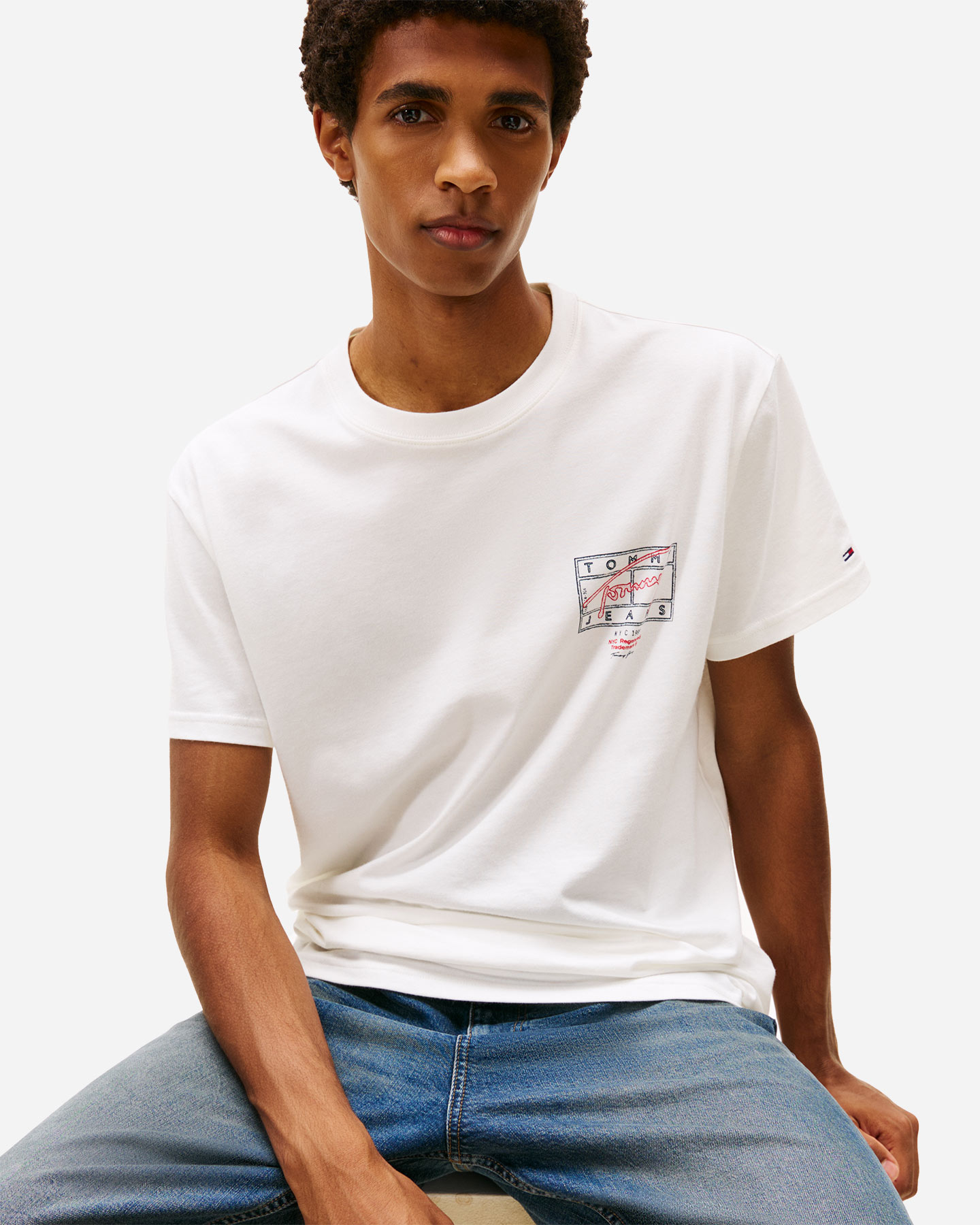 T-shirt TOMMY HILFIGER BACK LOGO M - Bianco - 4 | Cisalfa Sport