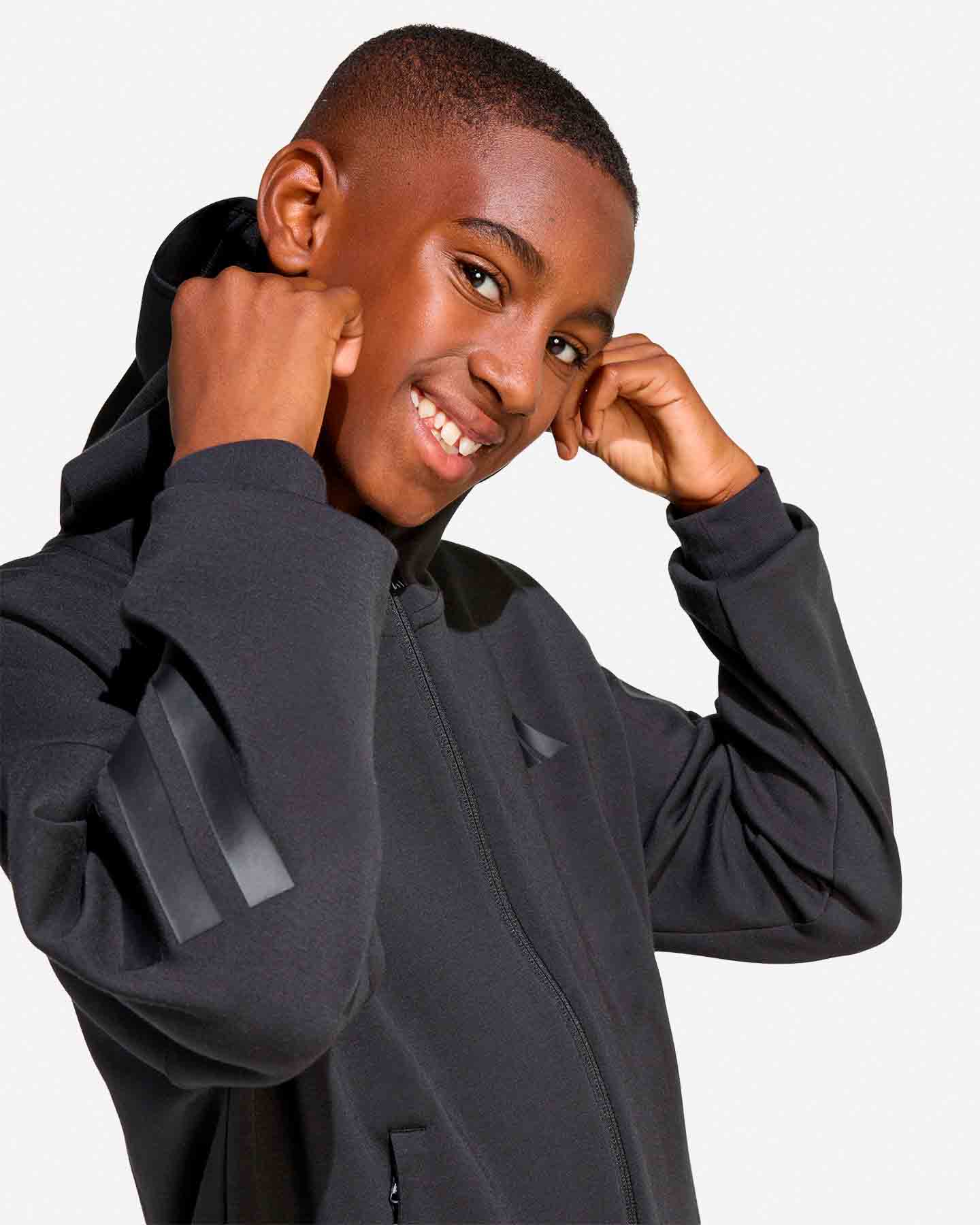 Felpa ADIDAS FUTURE ICONS 3STRIPES JR - Nero - 4 | Cisalfa Sport