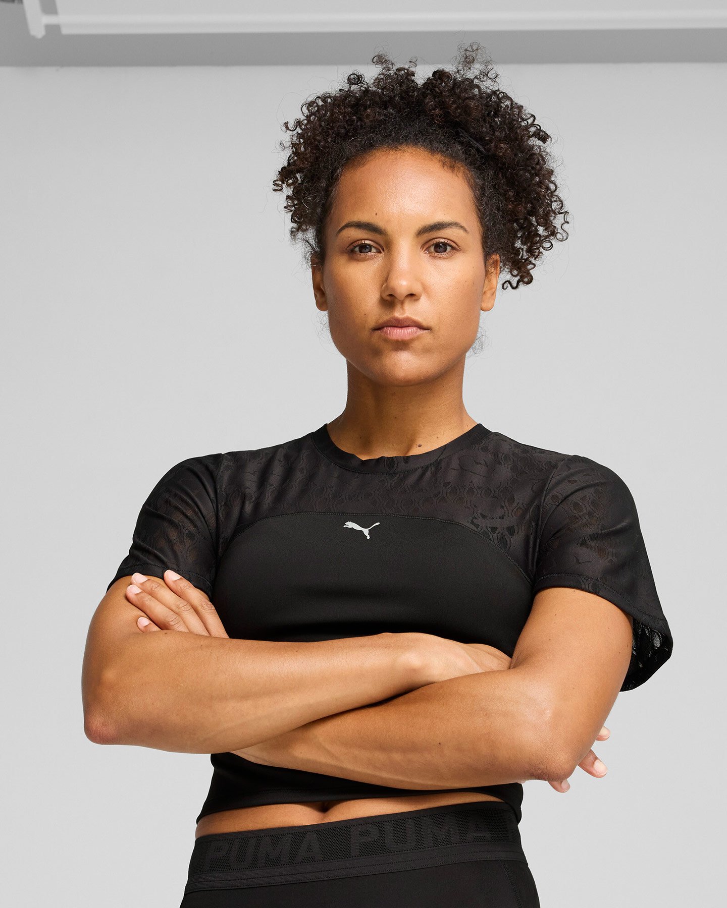 T-shirt training PUMA CROP W - Nero - 2 | Cisalfa Sport