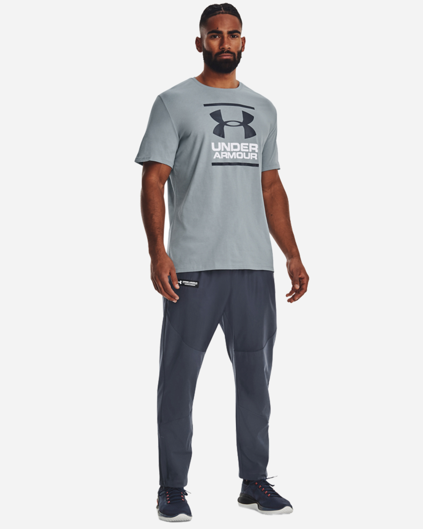 T-shirt training UNDER ARMOUR FOUNDATION SS M - Blu - 2 | Cisalfa Sport