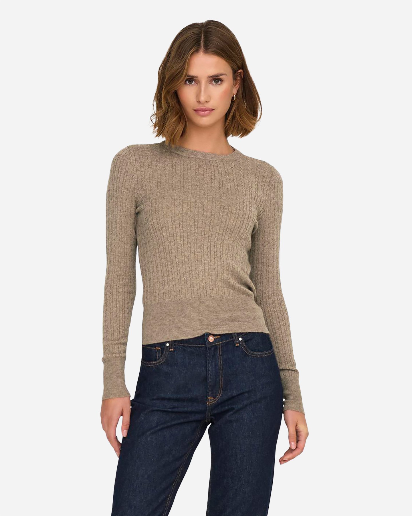 Maglione ONLY TRECCE W - Marrone - 2 | Cisalfa Sport