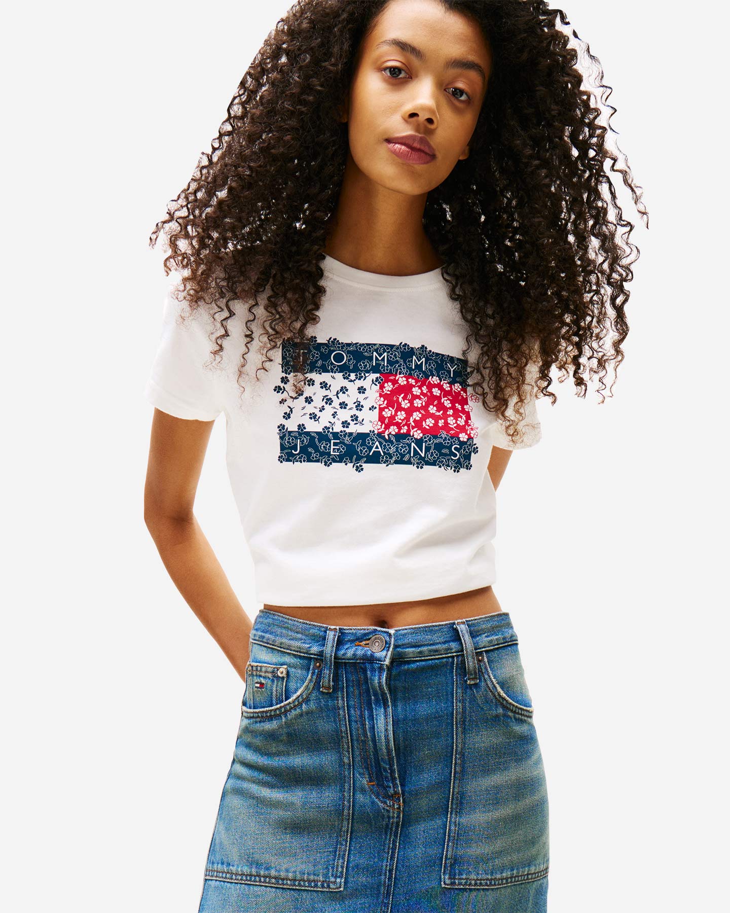 T-shirt TOMMY HILFIGER FLAG FLOREAL W - Bianco - 3 | Cisalfa Sport