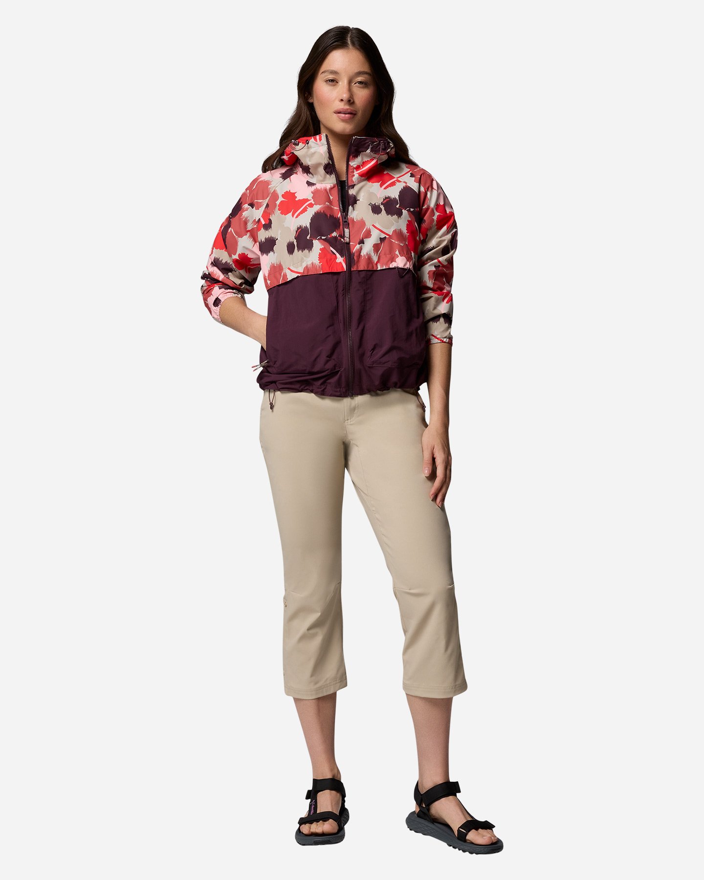 Giacca outdoor COLUMBIA SPIRE VALLEY PRINTED W - Rosso - 2 | Cisalfa Sport