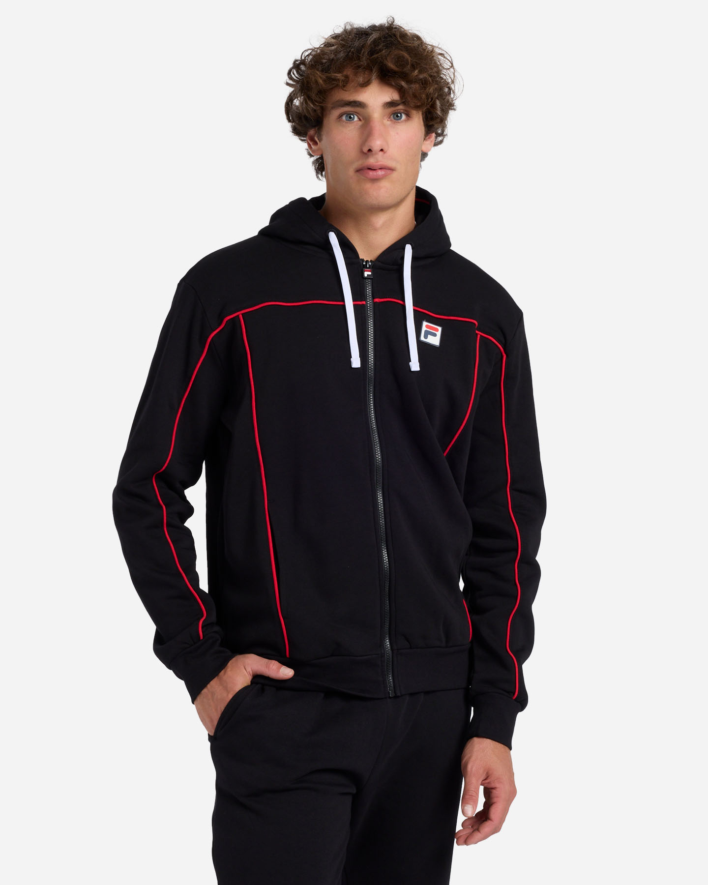 Felpa FILA PIPING M - Nero - 0 | Cisalfa Sport