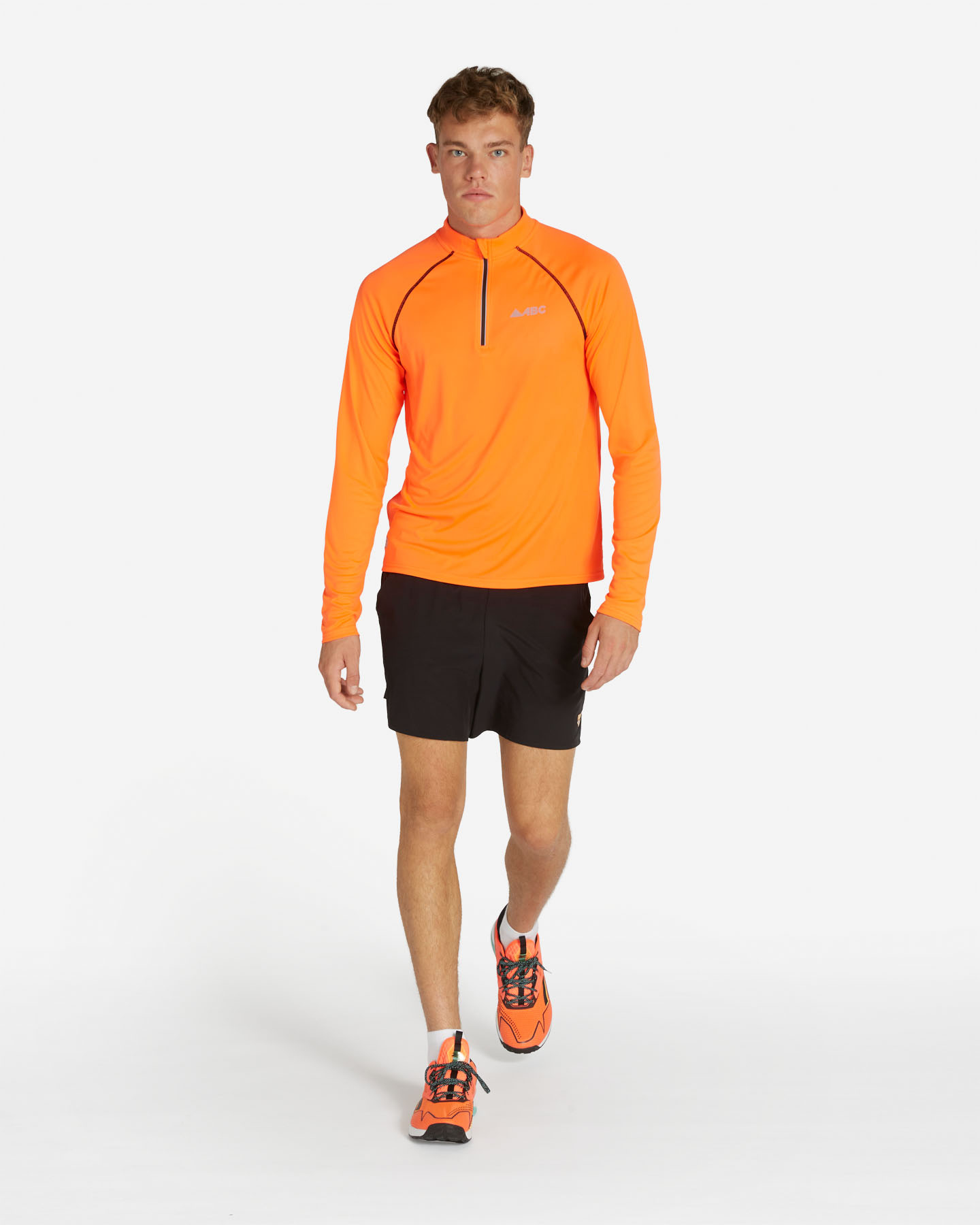 Maglia running ABC WINTER M - Arancione - 3 | Cisalfa Sport