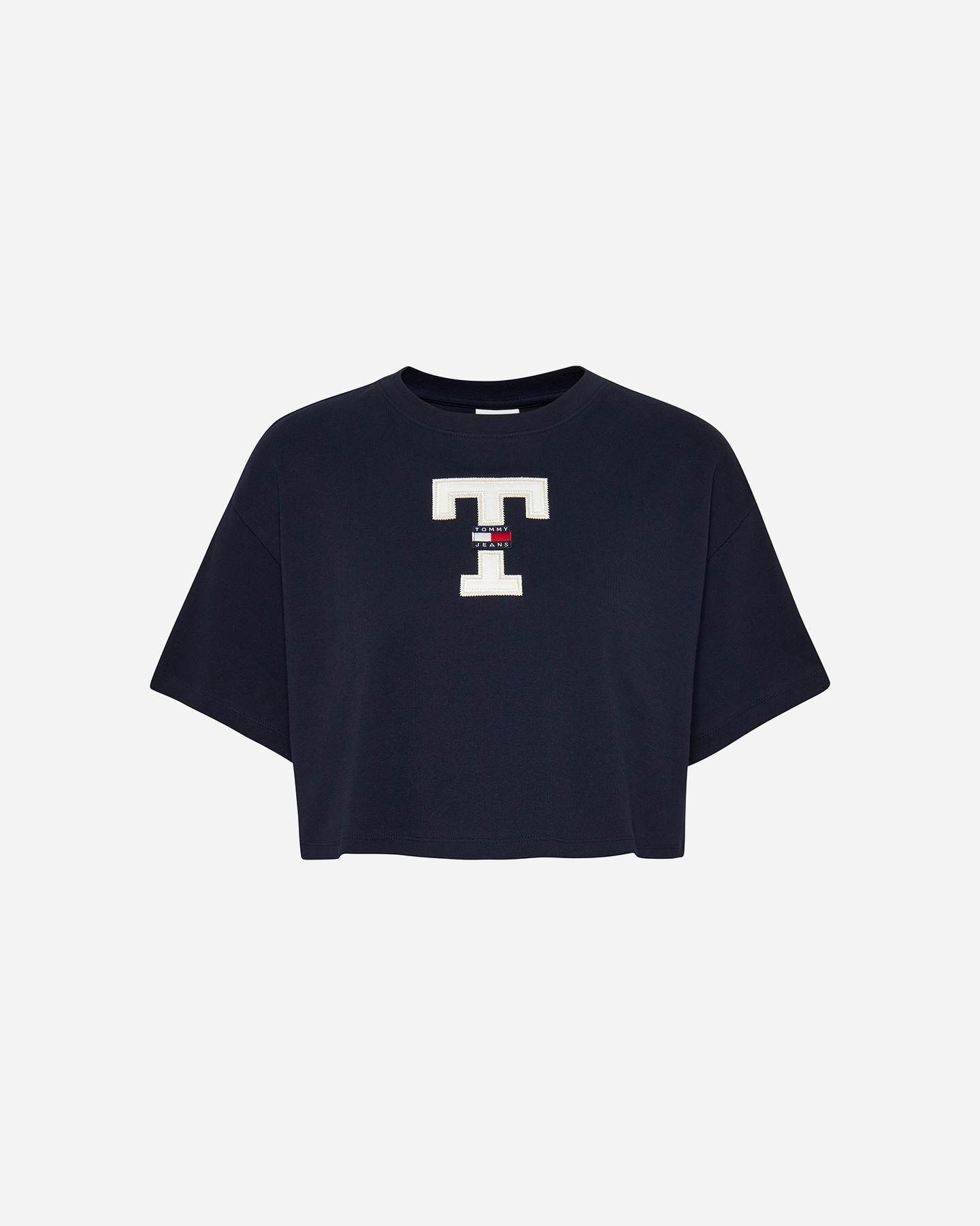 T-shirt TOMMY HILFIGER CROP LETTERMAN FLAG W - Blu - 0 | Cisalfa Sport