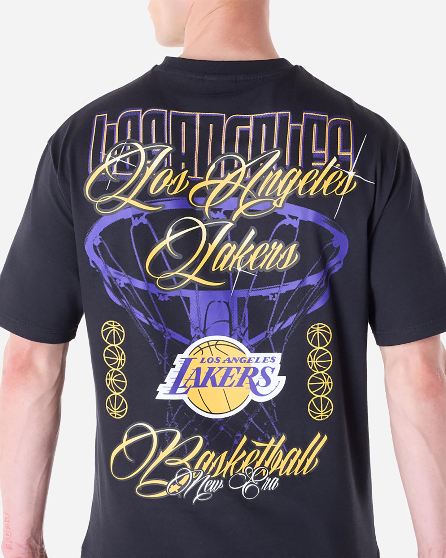Abbigliamento basket NEW ERA FONT GRAPHIC LAKERS M - Nero - 3 | Cisalfa Sport
