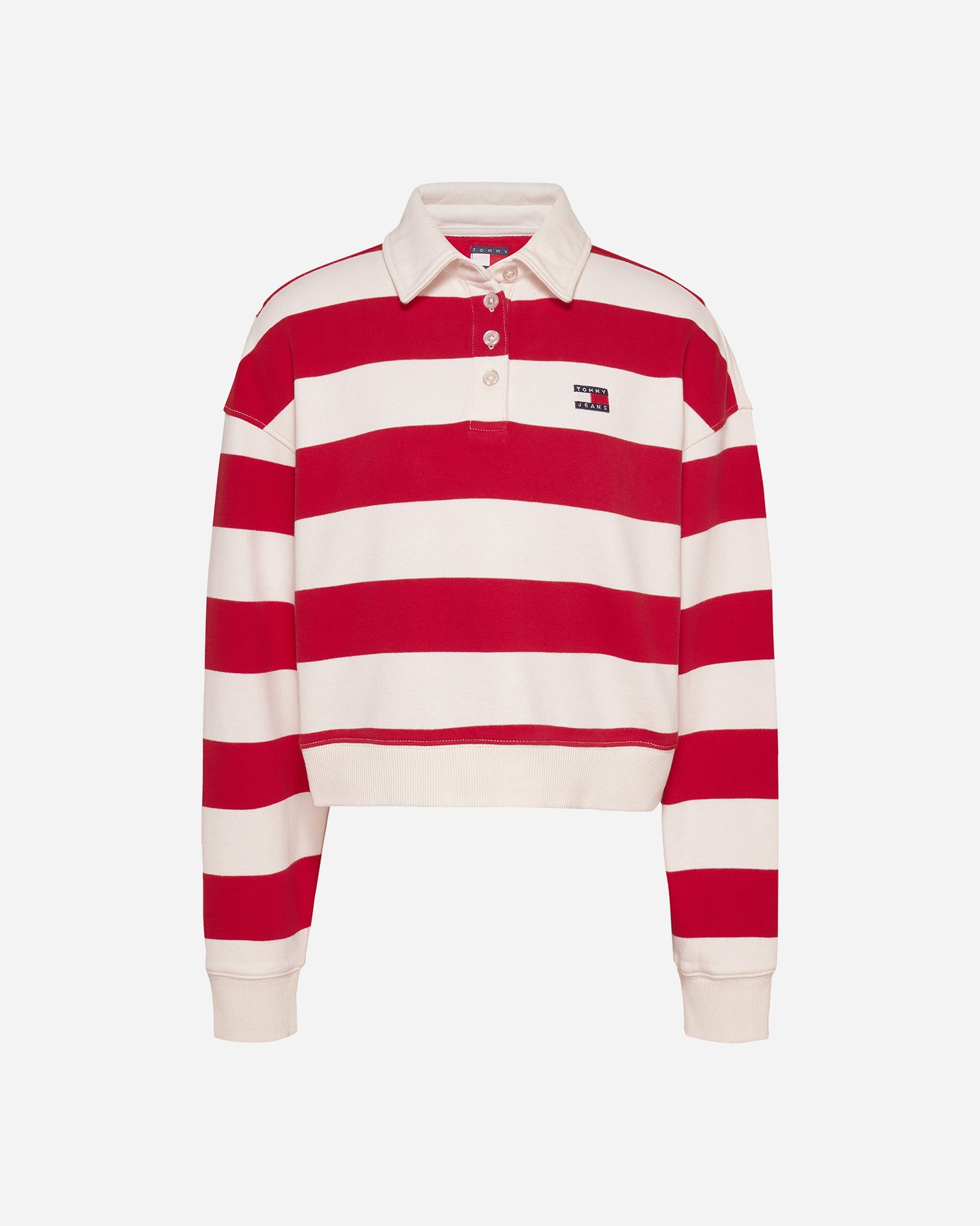 Polo TOMMY HILFIGER BOXY STRIPE W - Rosso - 0 | Cisalfa Sport