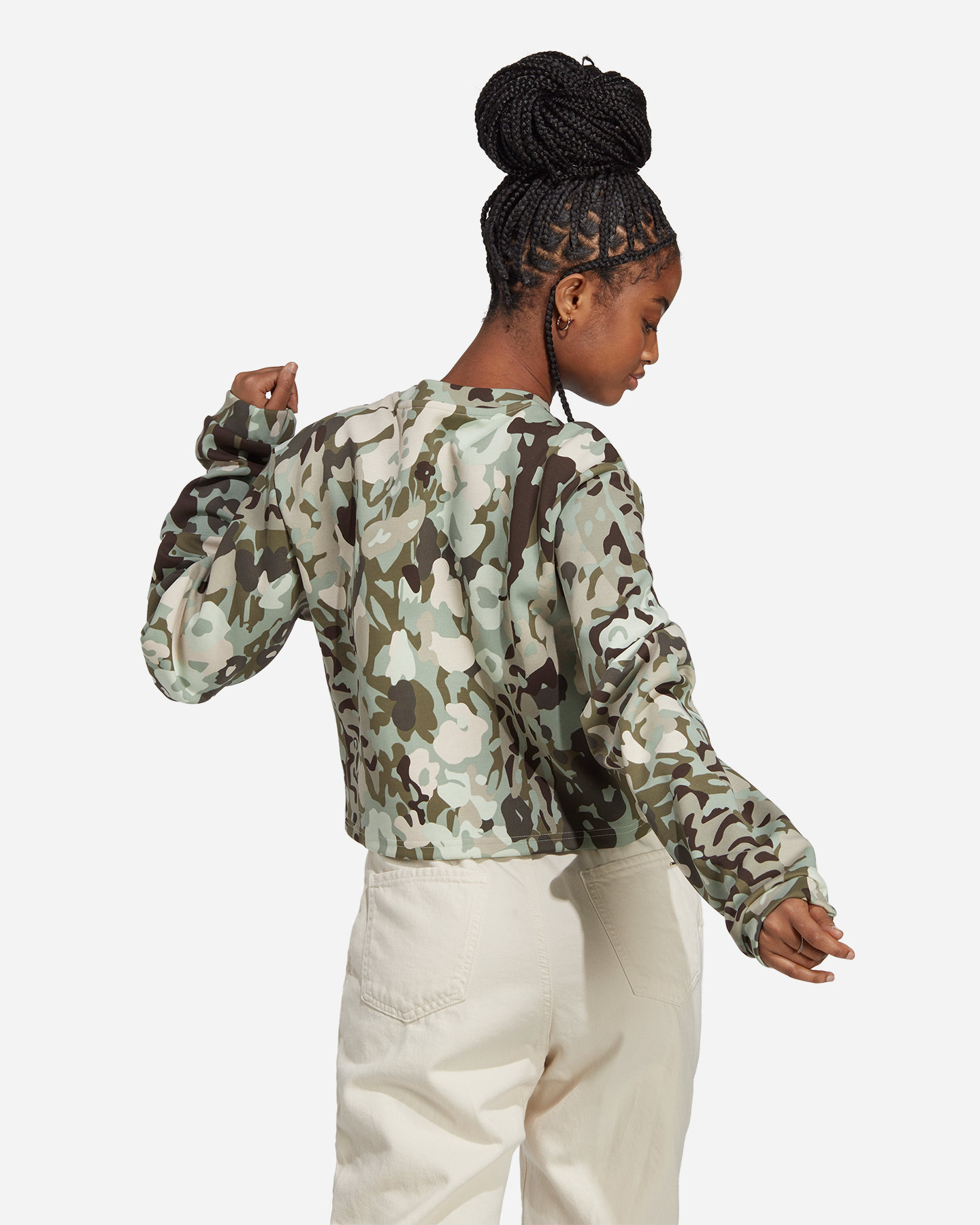 Felpa ADIDAS ALL OVER W - Verde - 3 | Cisalfa Sport