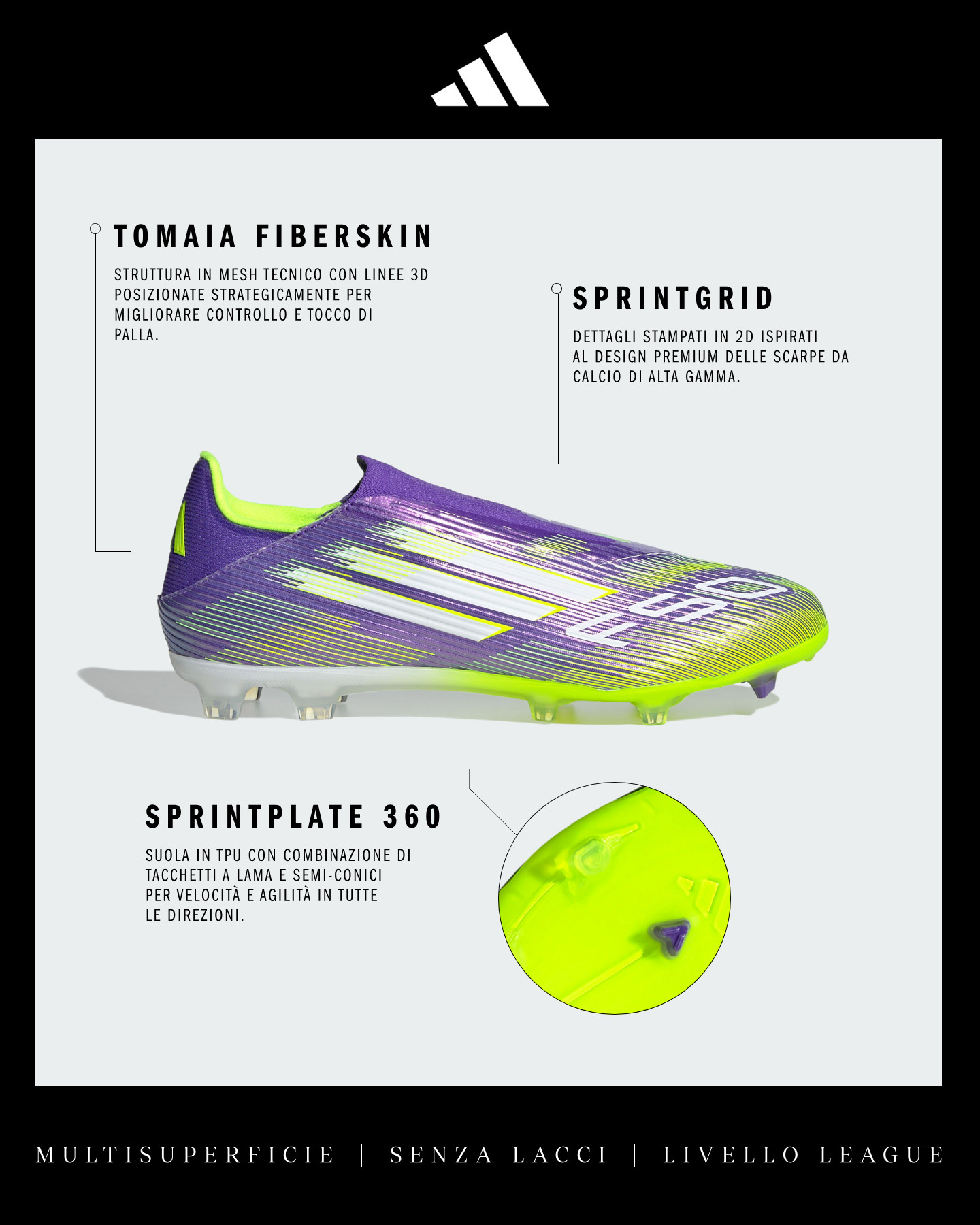 Scarpe calcio ADIDAS F50 LEAGUE LL FG-MG M - Color mix - 1 | Cisalfa Sport