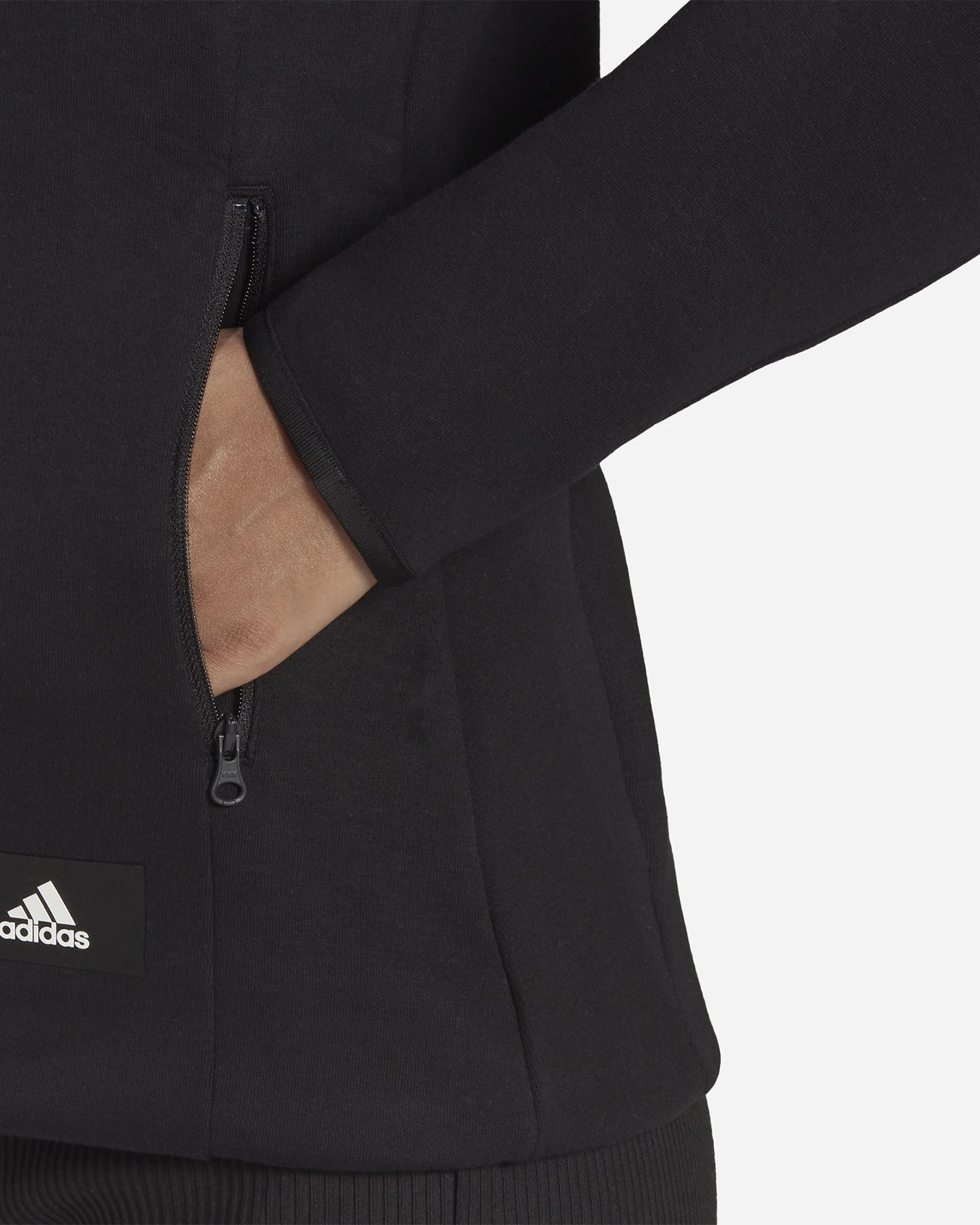 Felpa ADIDAS POLY FZ NEW ZONE W - Nero - 5 | Cisalfa Sport