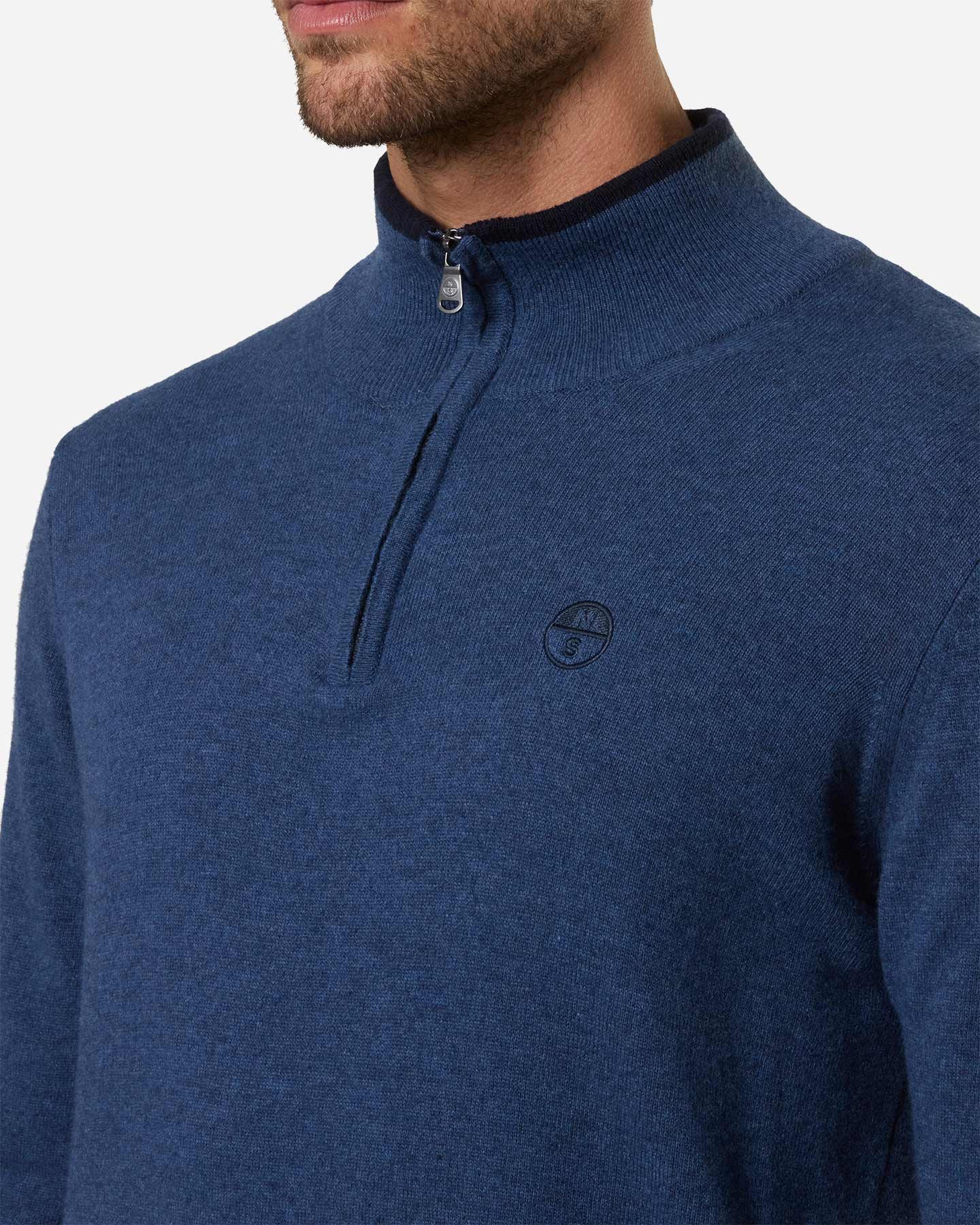 Maglione NORTH SAILS HALF ZIP CASHMERE M - Azzurro - 5 | Cisalfa Sport
