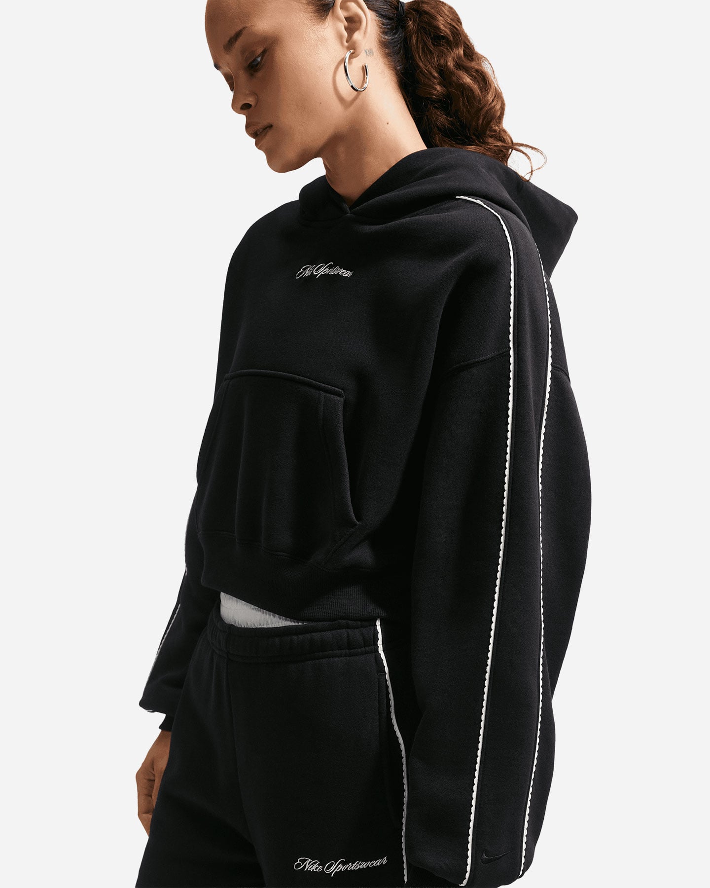 Felpa NIKE CROP SCLOP W - Nero - 3 | Cisalfa Sport