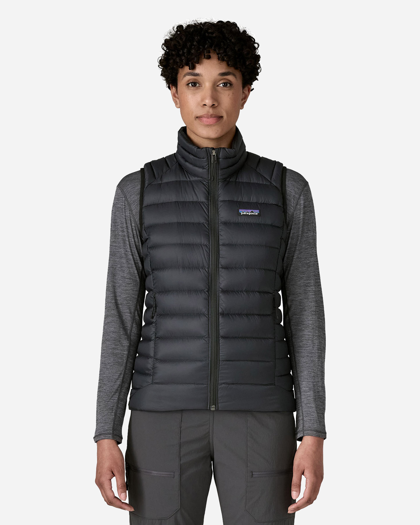 Down Sweater W - Gilet - Donna - Nero