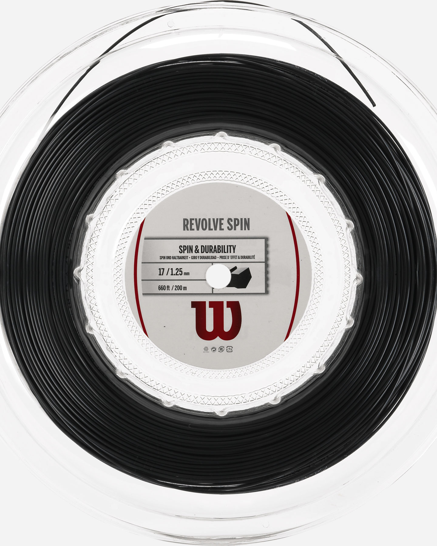 Corde tennis WILSON REVOLVE SPIN 200M 17 CALIBRO 1.25 B - Nero - 1 | Cisalfa Sport