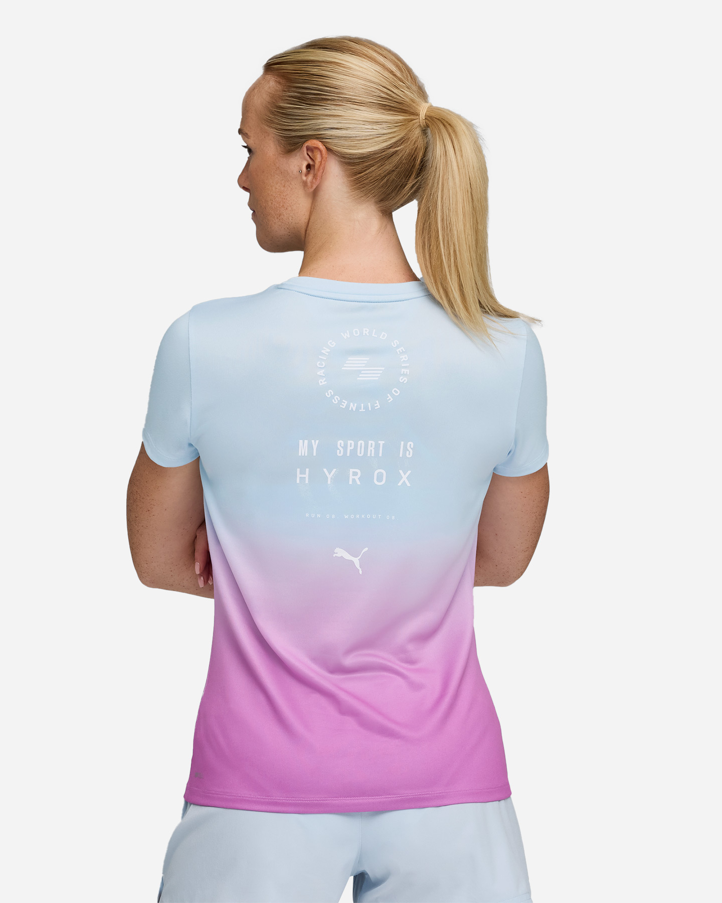 T-shirt training PUMA HYROX GRAPHIC W - Fucsia - 3 | Cisalfa Sport