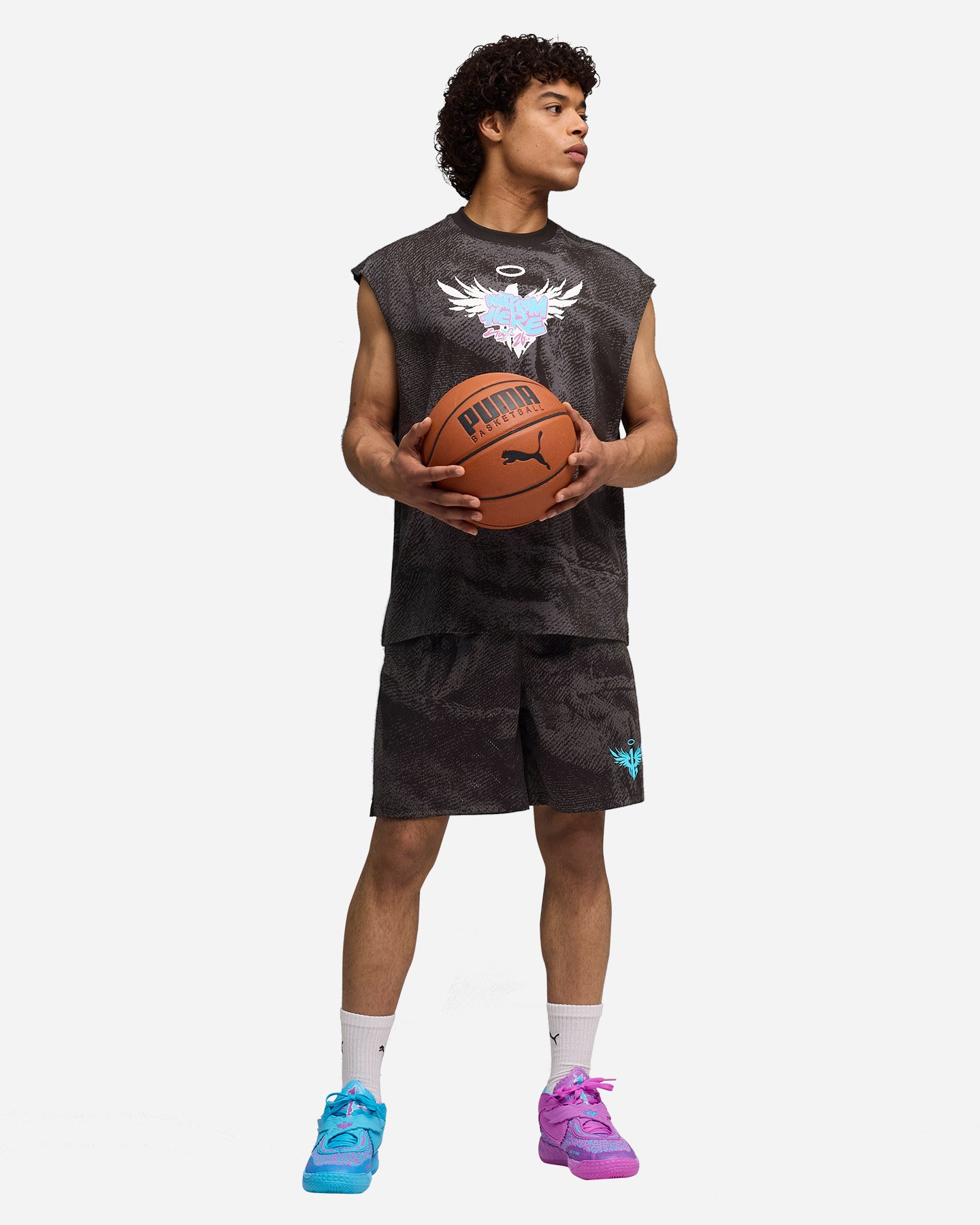 Pantaloncini basket PUMA MELO X HIVE M - Nero - 4 | Cisalfa Sport