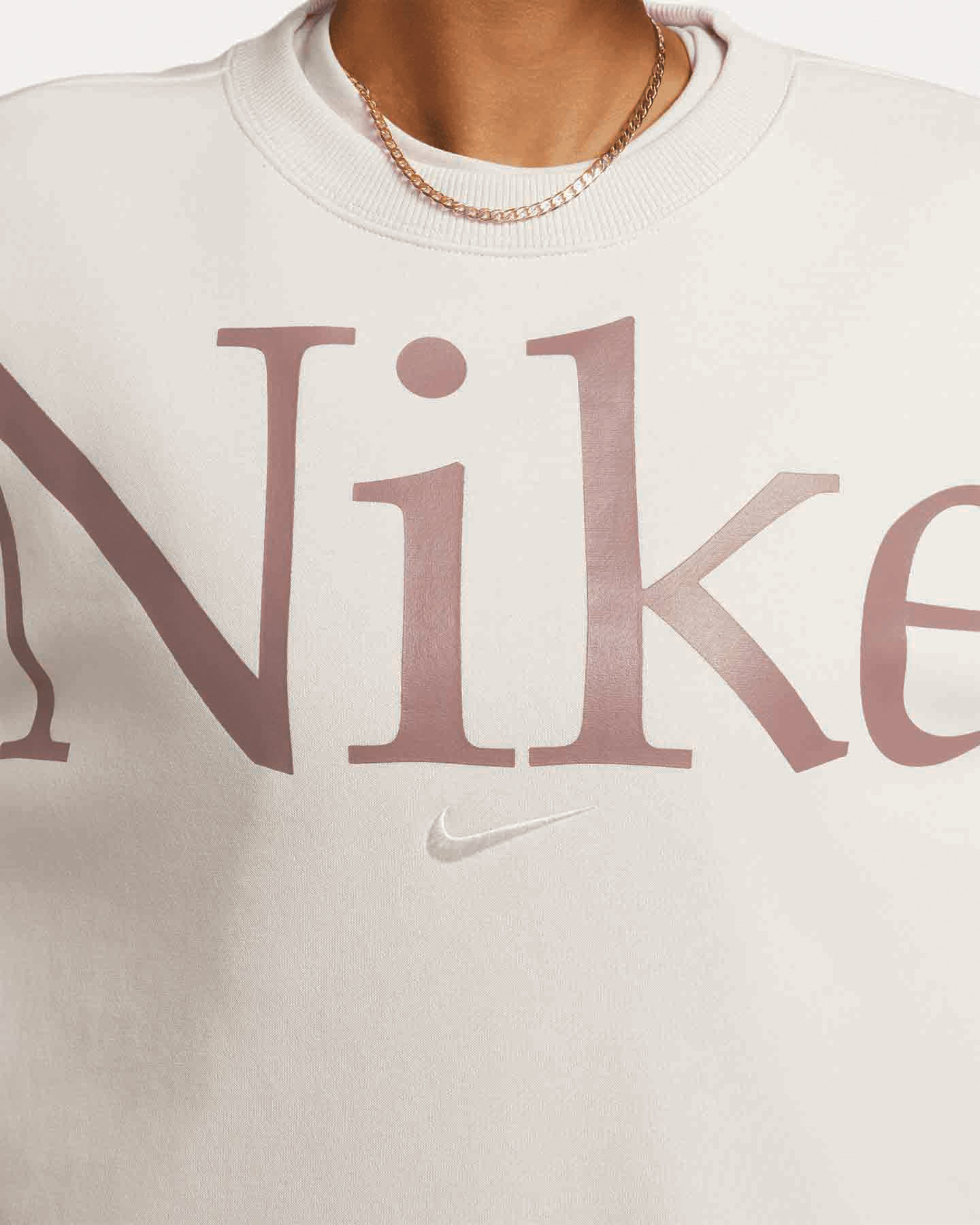 Felpa NIKE CLASSIC BIG LOGO W - Beige - 3 | Cisalfa Sport