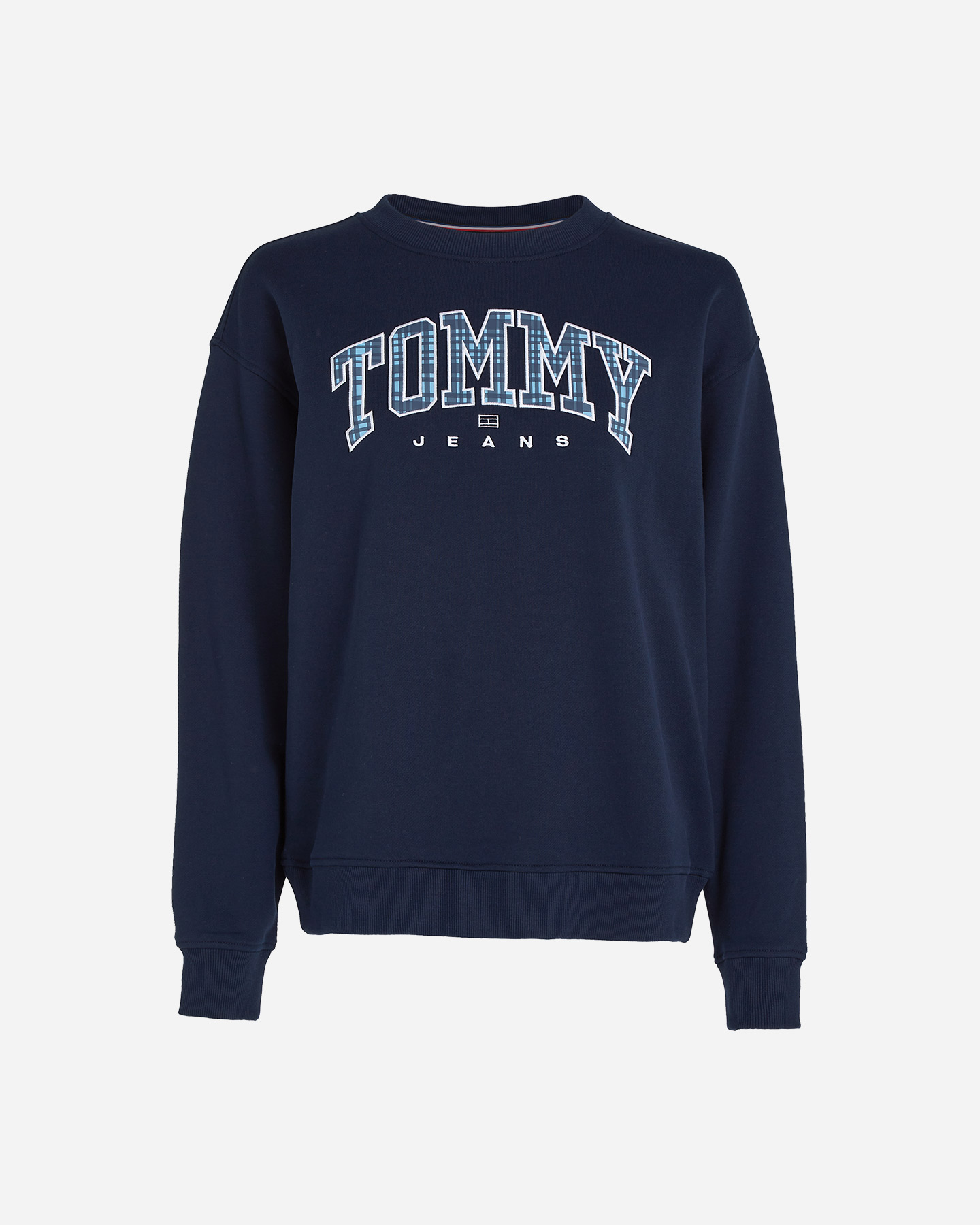 Felpa TOMMY HILFIGER RELAXED VARSITY LOGO CHECK W - Blu Navy - 0 | Cisalfa Sport