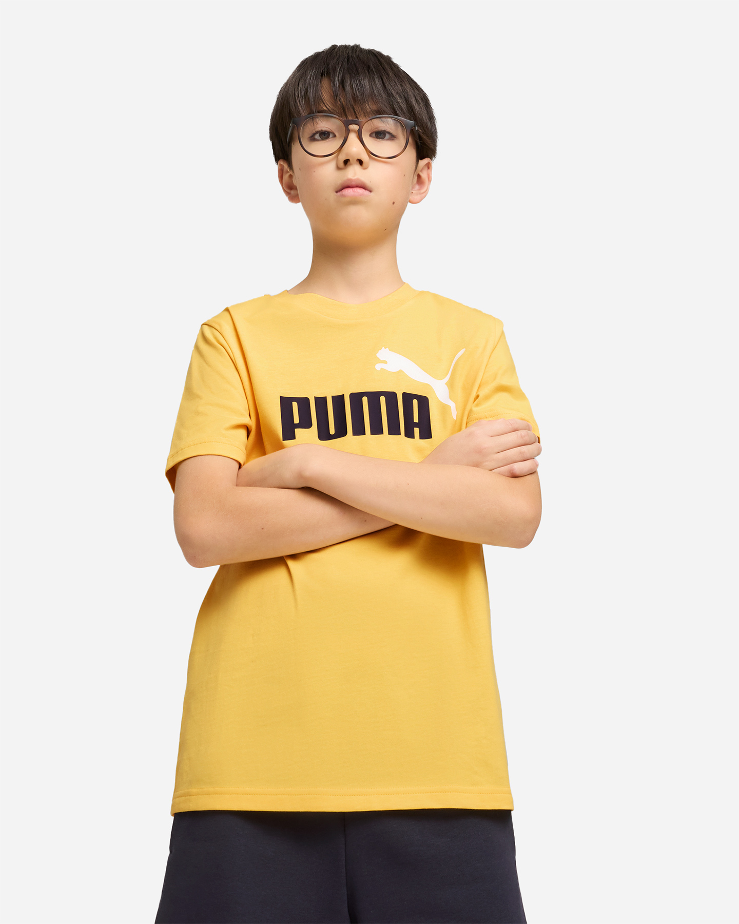 T-shirt PUMA ESSENTIALS BIG LOGO JR - Giallo - 2 | Cisalfa Sport