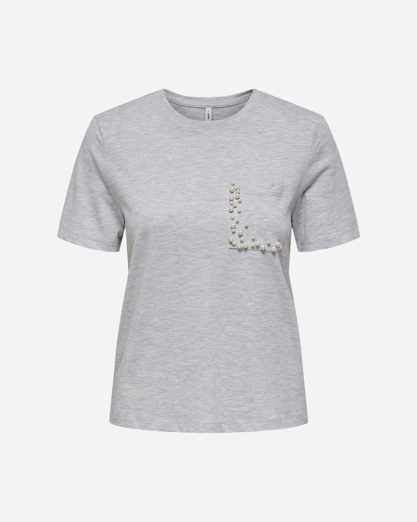 Only Taschino Perle W - T-shirt - Donna - Grigio
