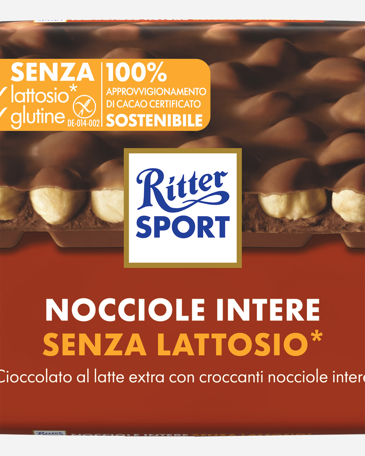 Energetico RITTER SPORT NOCCIOLE INTERE SENZA LATTOSIO  - Marrone - 1 | Cisalfa Sport