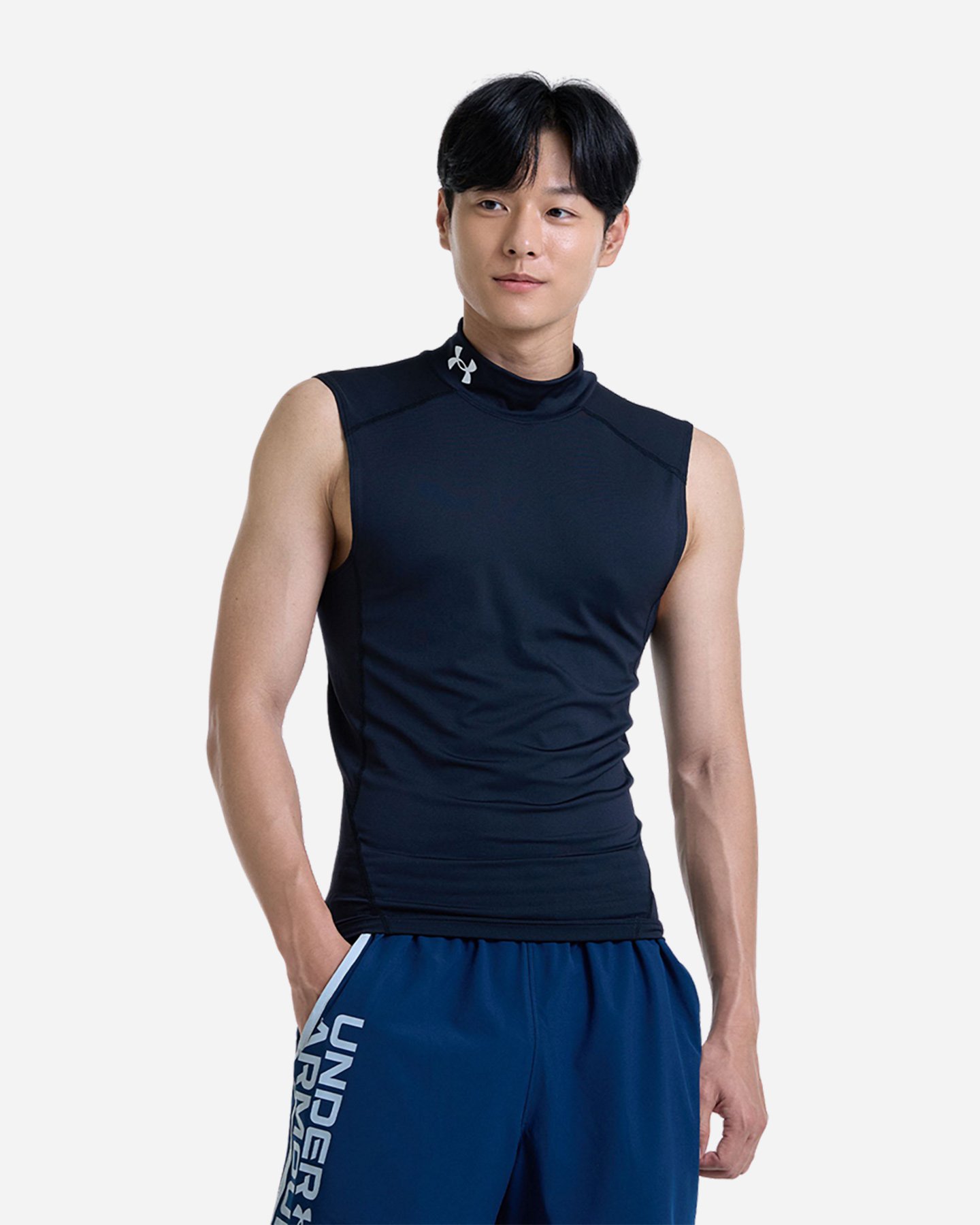 Canotta training UNDER ARMOUR HEATGEAR MOCK M - Nero - 2 | Cisalfa Sport