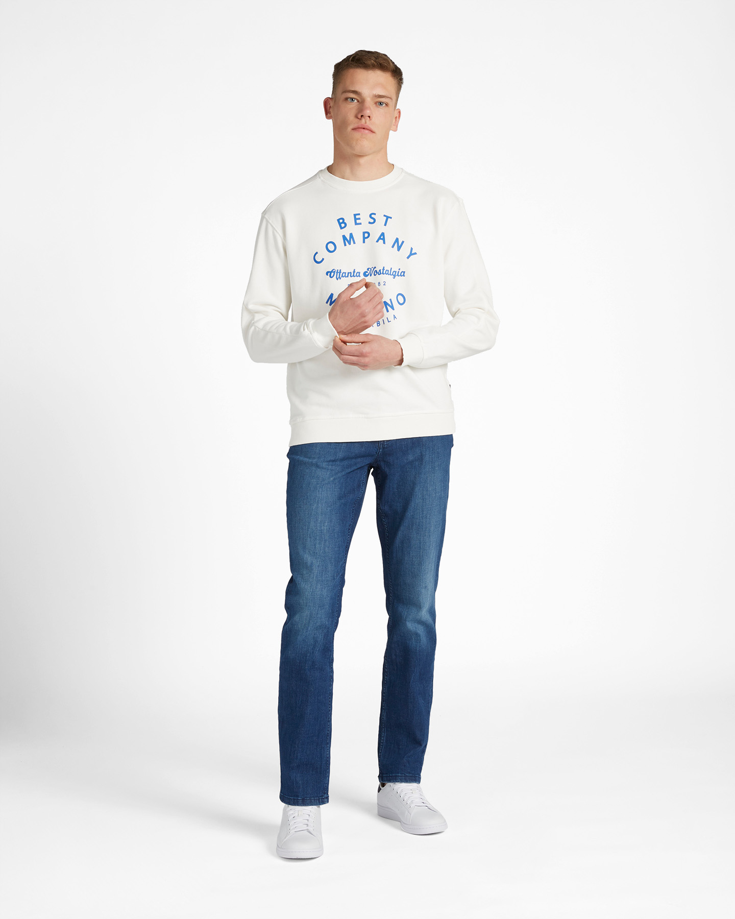 Felpa BEST COMPANY OTTANTA NOSTALGIA M - Bianco - 1 | Cisalfa Sport