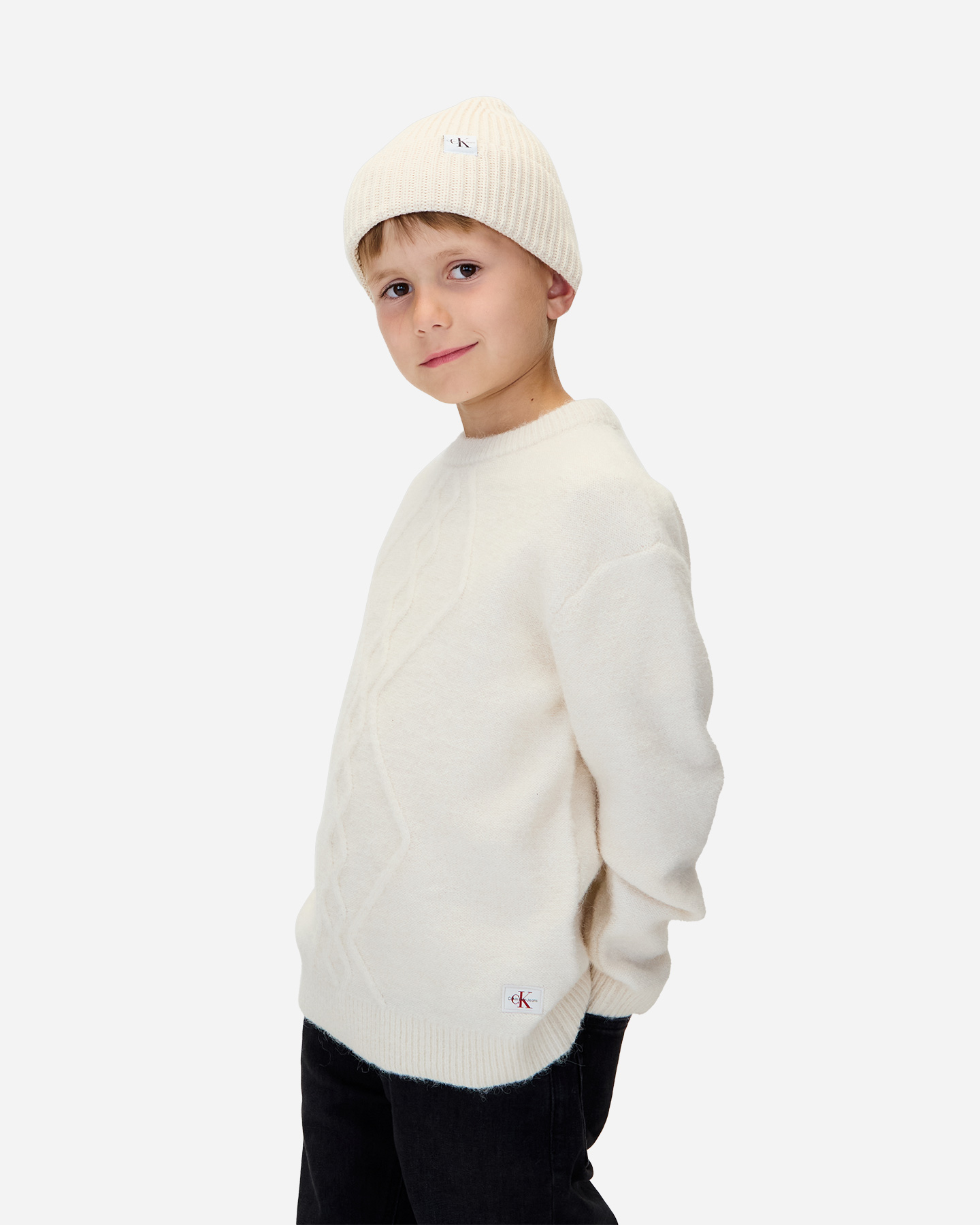 Maglione CALVIN KLEIN JEANS FLUFFY JR - Bianco - 1 | Cisalfa Sport
