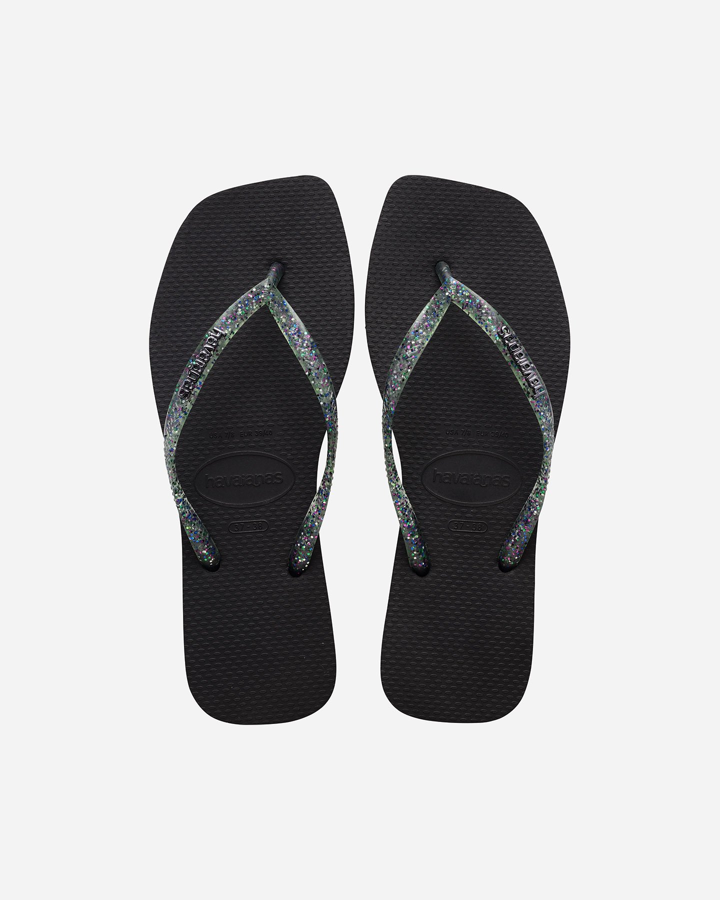 Infradito HAVAIANAS SLIM SQUARE LOGO METALLIC W - Nero - 0 | Cisalfa Sport