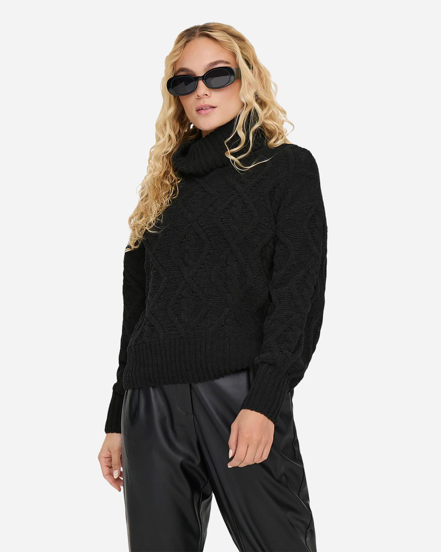 Maglione ONLY FLORA TRECCE W - Nero - 2 | Cisalfa Sport