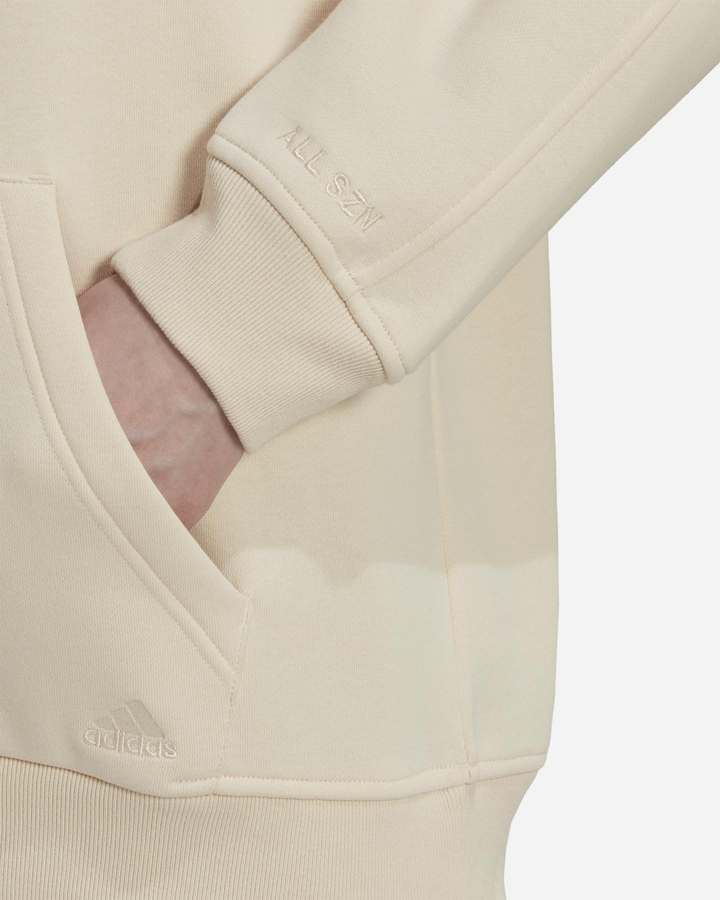 Felpa ADIDAS ALL SZN FLEECE W - Bianco - 5 | Cisalfa Sport