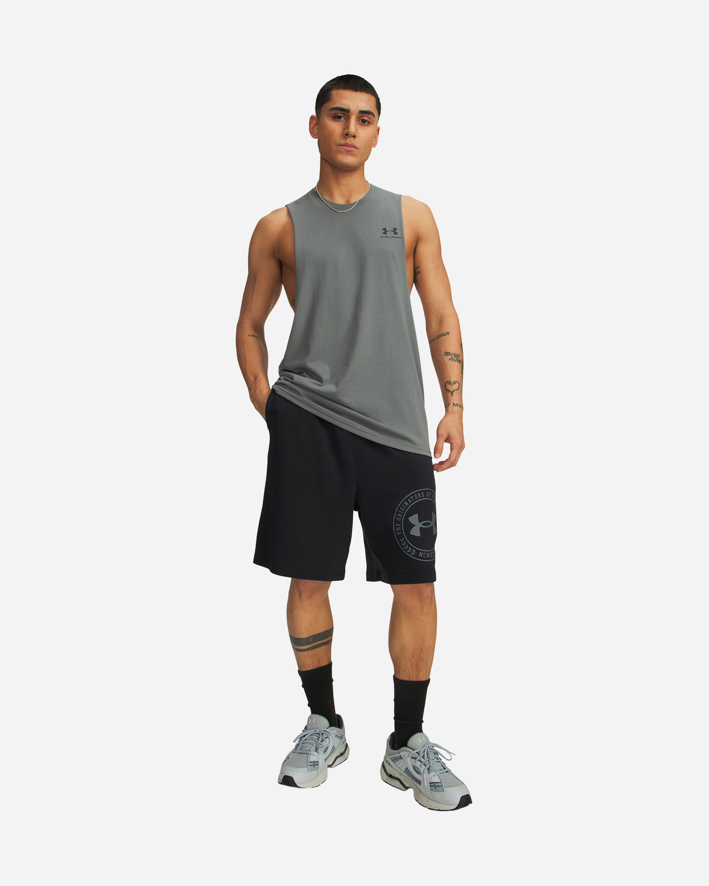 Pantaloncini UNDER ARMOUR RIVAL TERRY GRAPHIC M - Nero - 2 | Cisalfa Sport