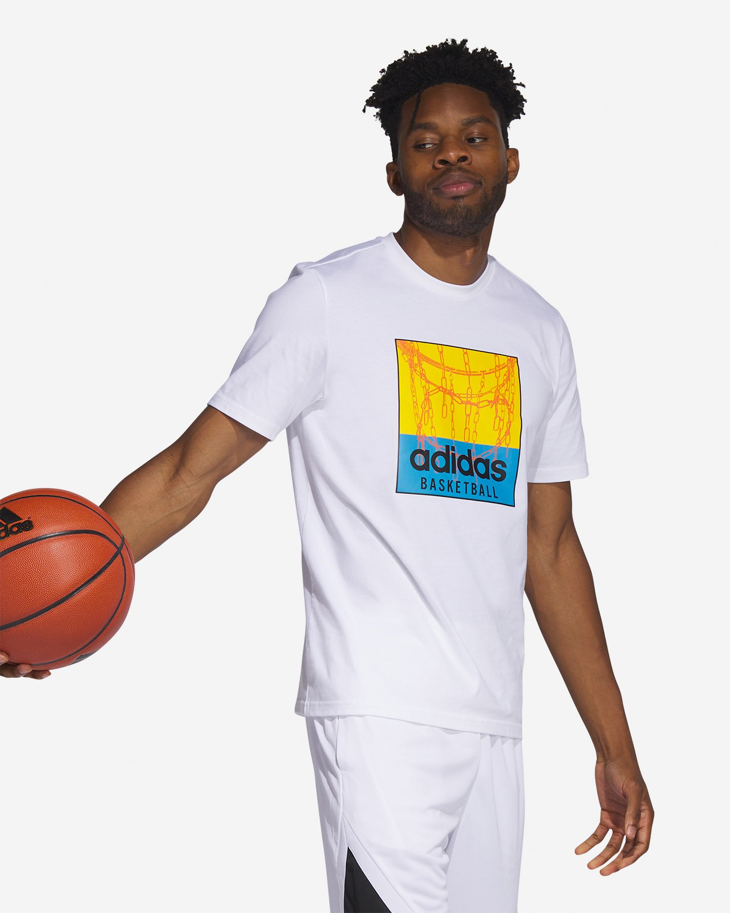 Maglia basket ADIDAS CHAIN NET M - Bianco - 2 | Cisalfa Sport