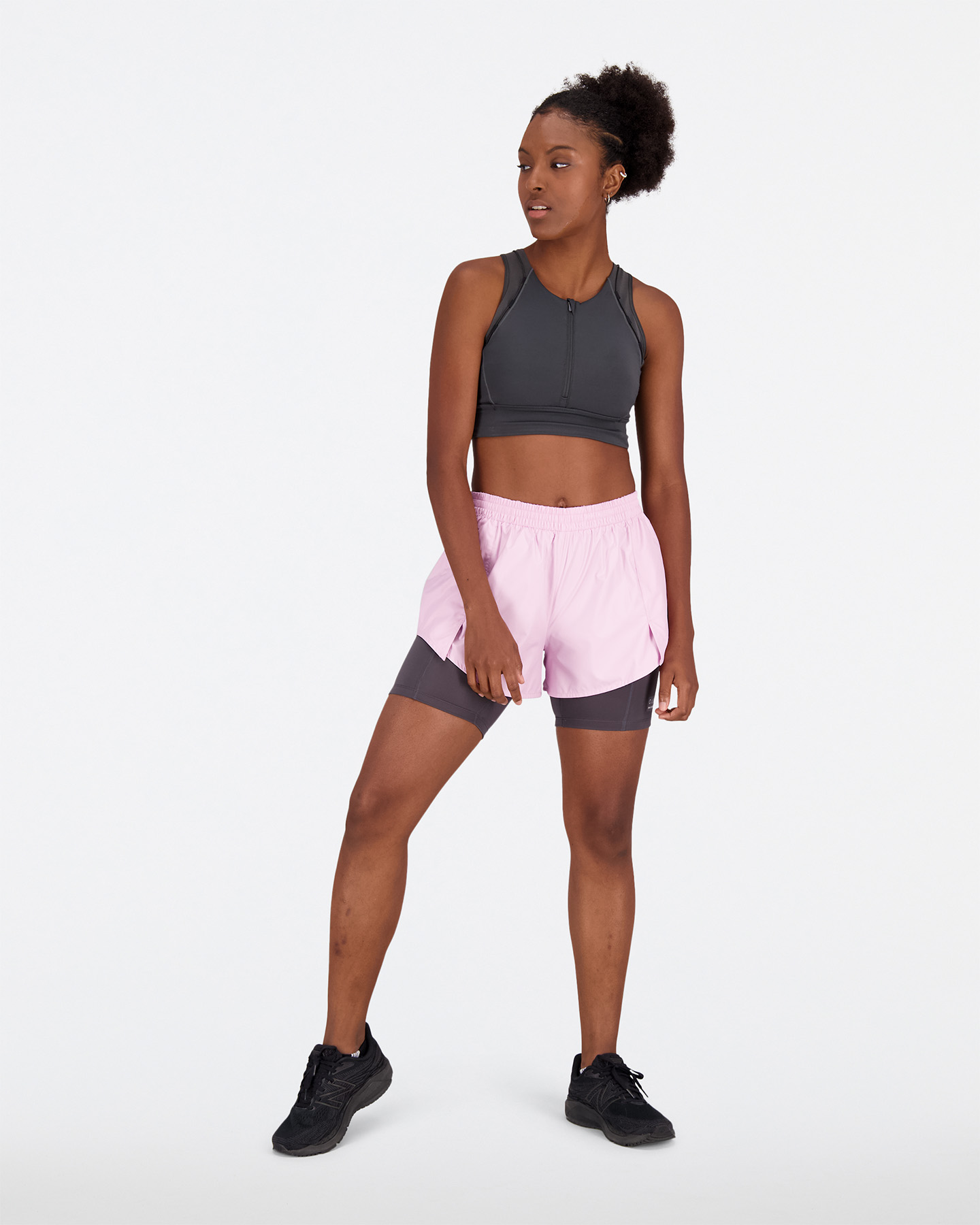 Short running NEW BALANCE IMPACT RUN AT 3 INCH 2-IN-1 W - Viola - 5 | Cisalfa Sport