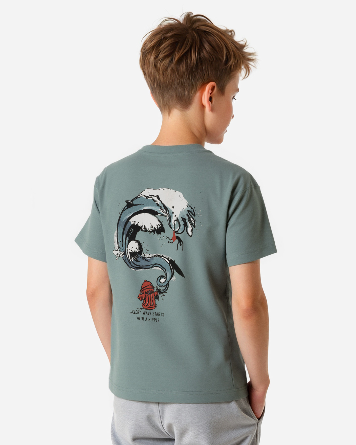 T-shirt BEAR SHORE BREAK JR - Azzurro - 4 | Cisalfa Sport