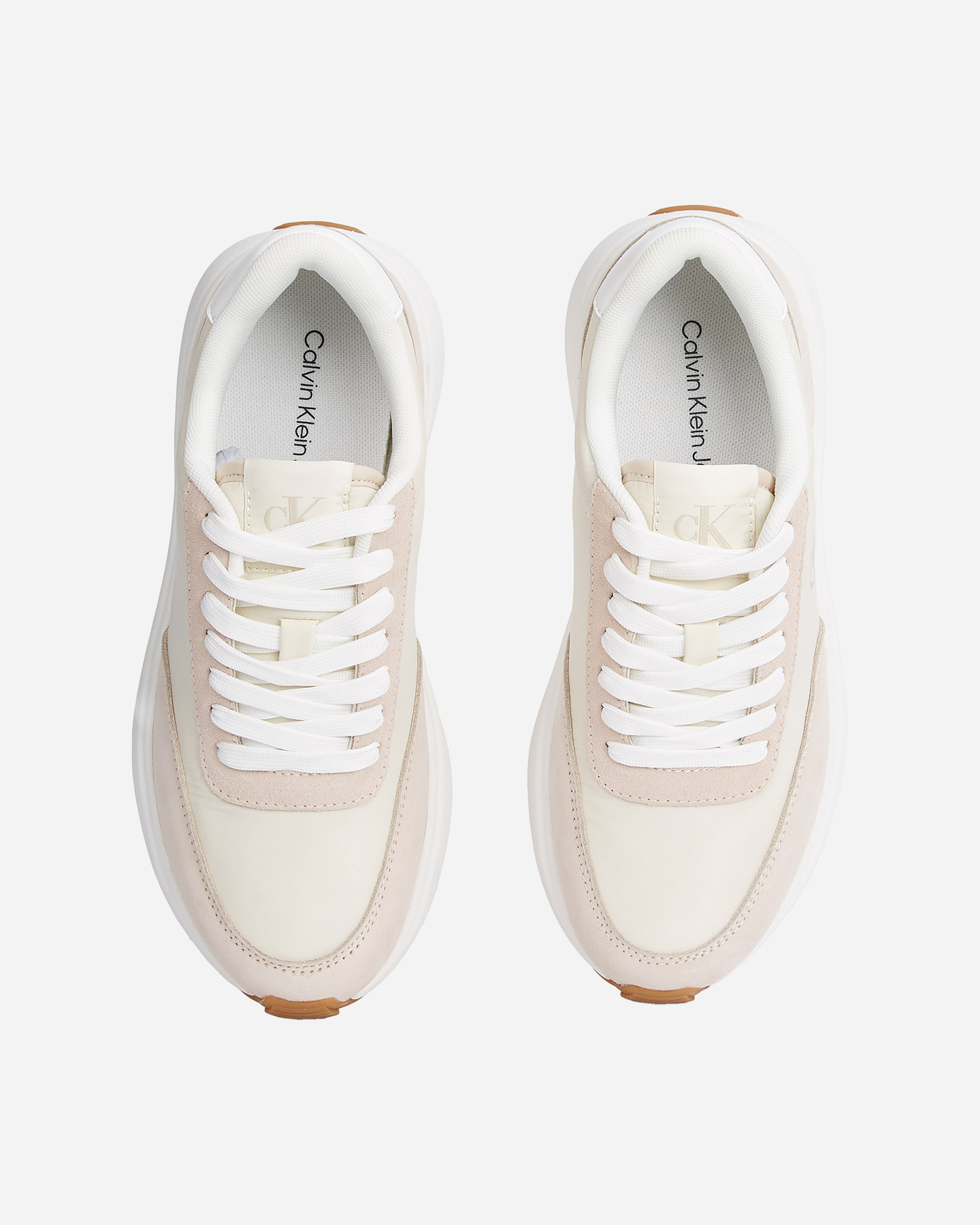 Scarpe sneakers CALVIN KLEIN JEANS ATHLEISURE RUNNER LACEUP MIX W - Beige - 2 | Cisalfa Sport