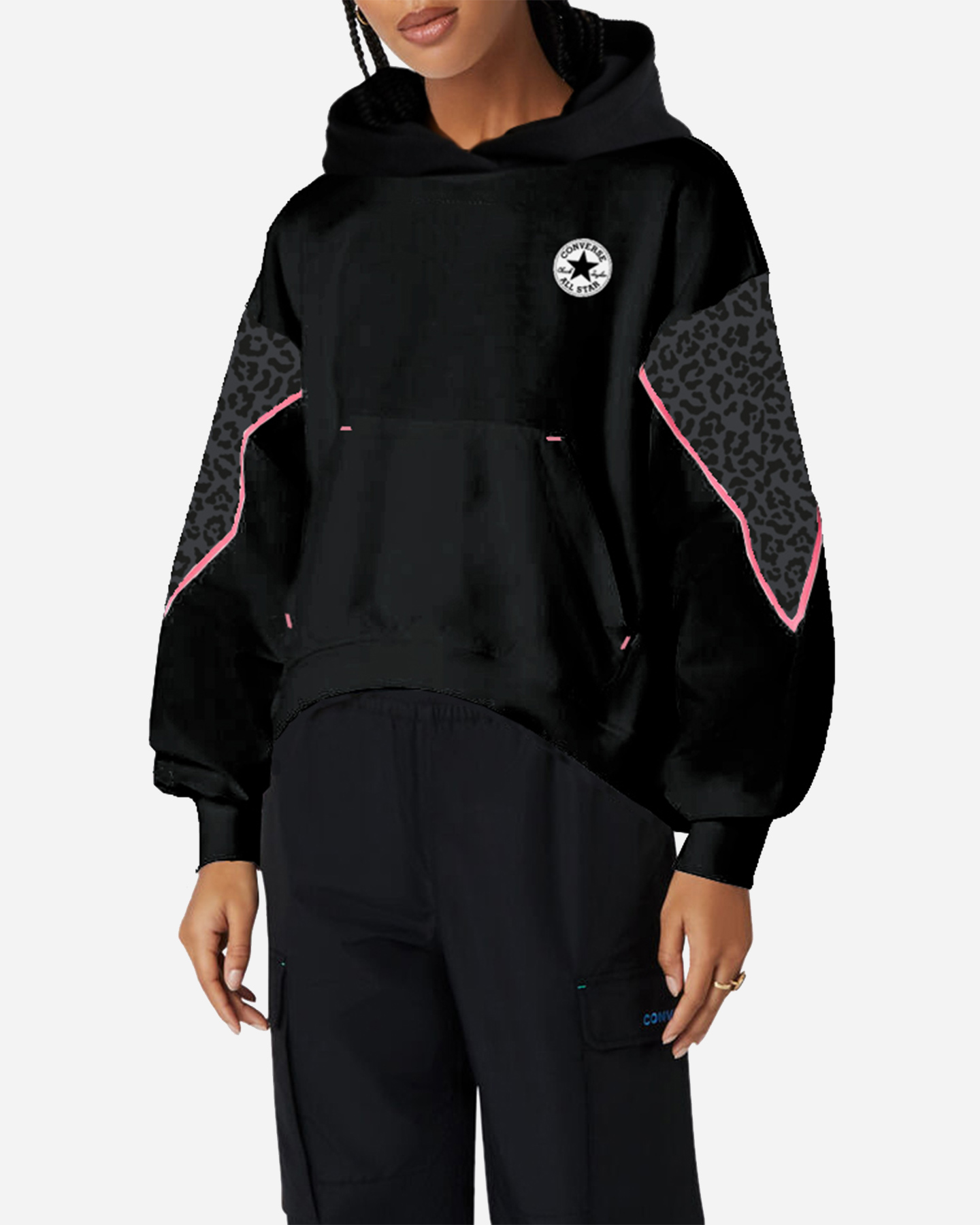 Felpa CONVERSE CHUCK ANIMALIER W - Nero - 0 | Cisalfa Sport