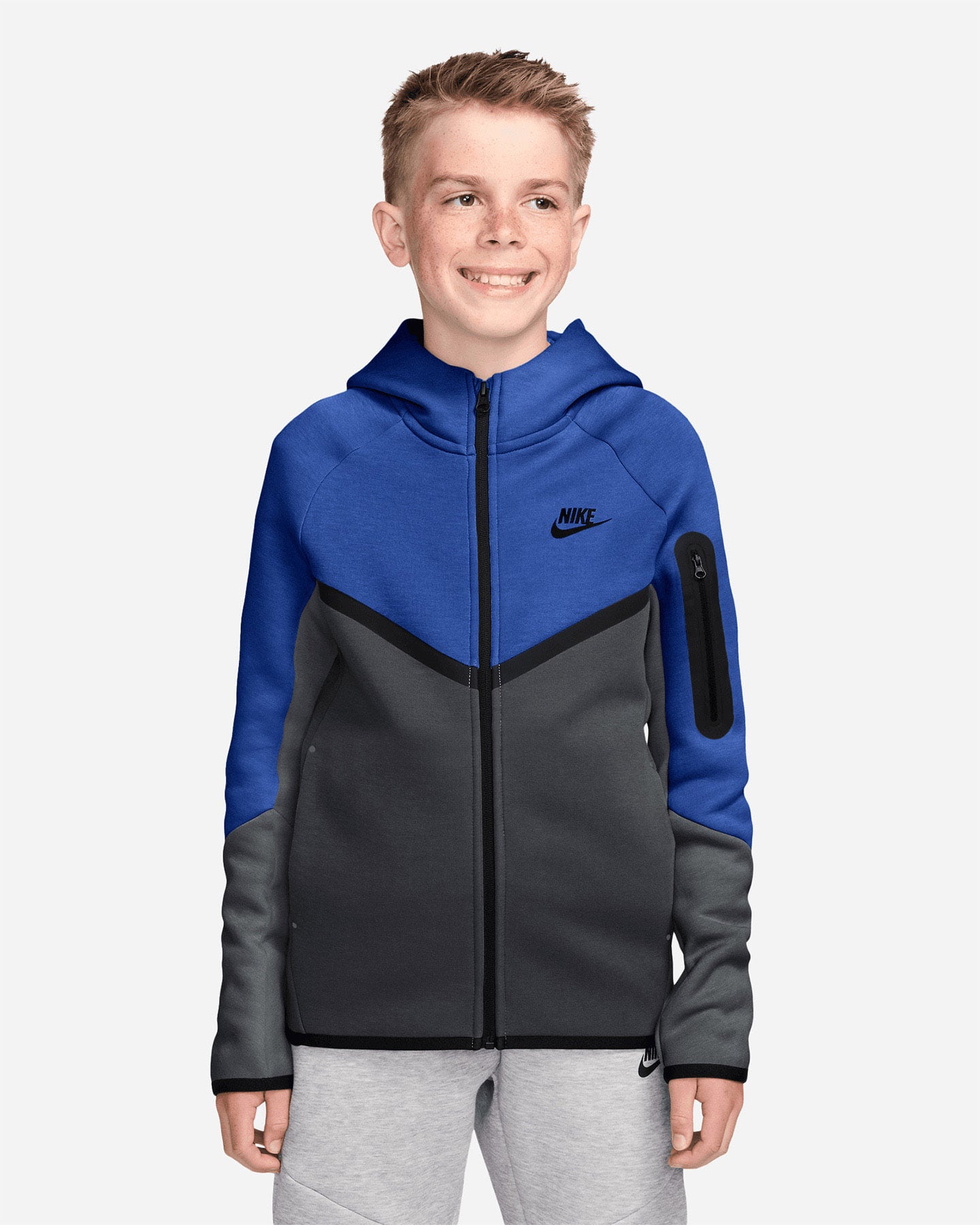 Felpa NIKE TECH FLEECE 2 JR - Blu royal - 0 | Cisalfa Sport
