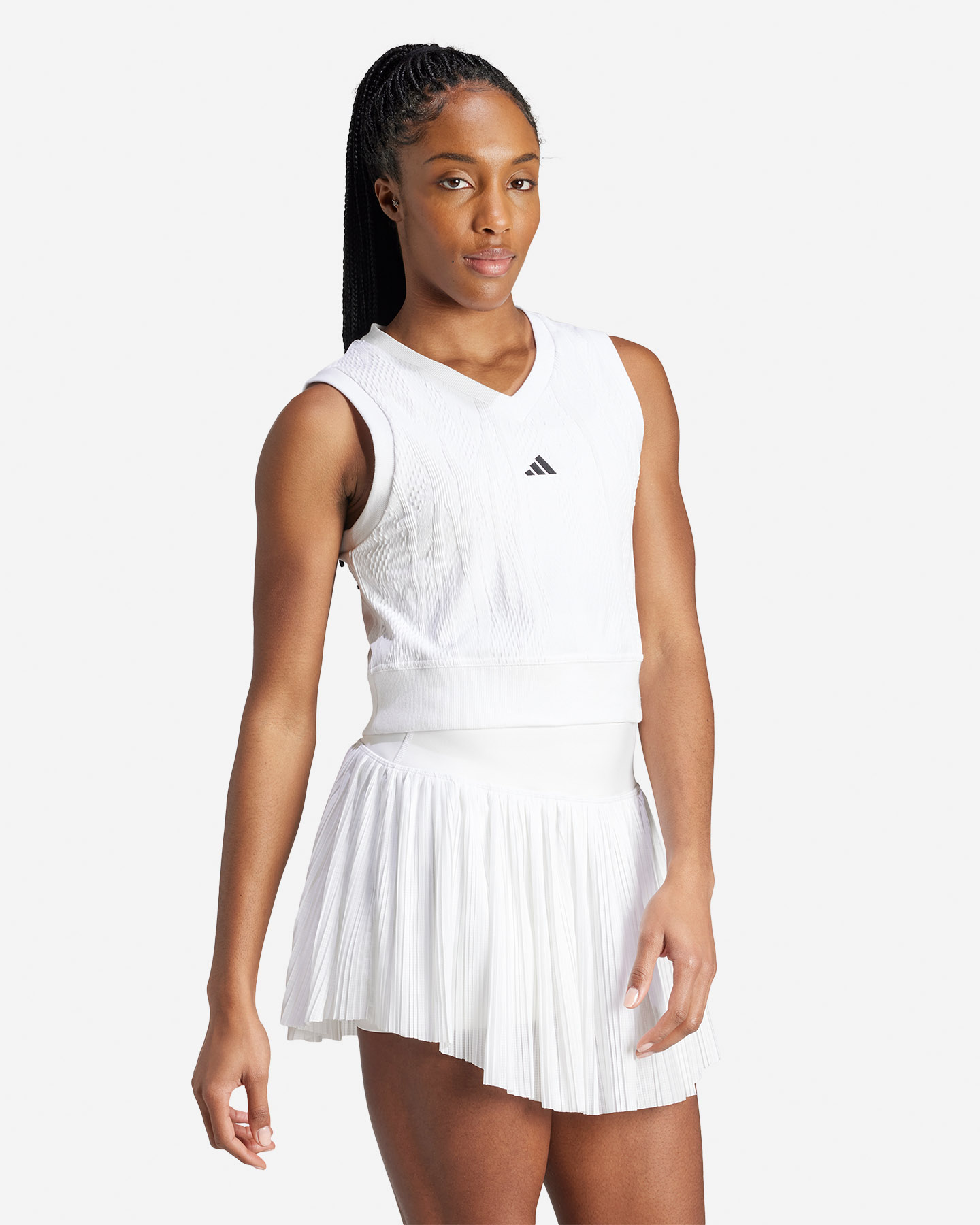 T-shirt tennis ADIDAS WIMBLEDON W - Bianco - 3 | Cisalfa Sport