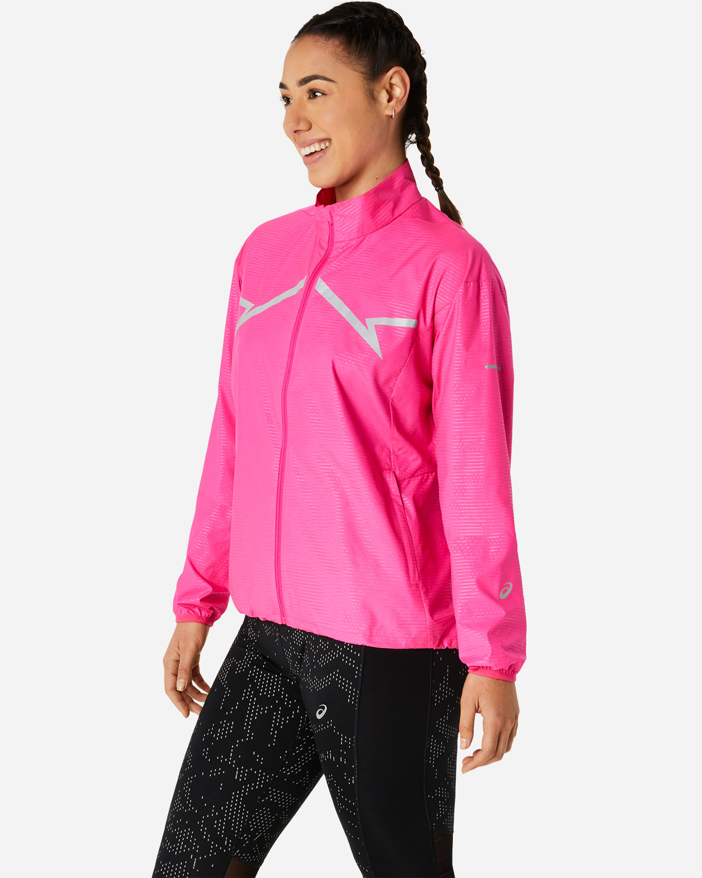 Giacca running ASICS LITE-SHOW W - Rosa - 2 | Cisalfa Sport