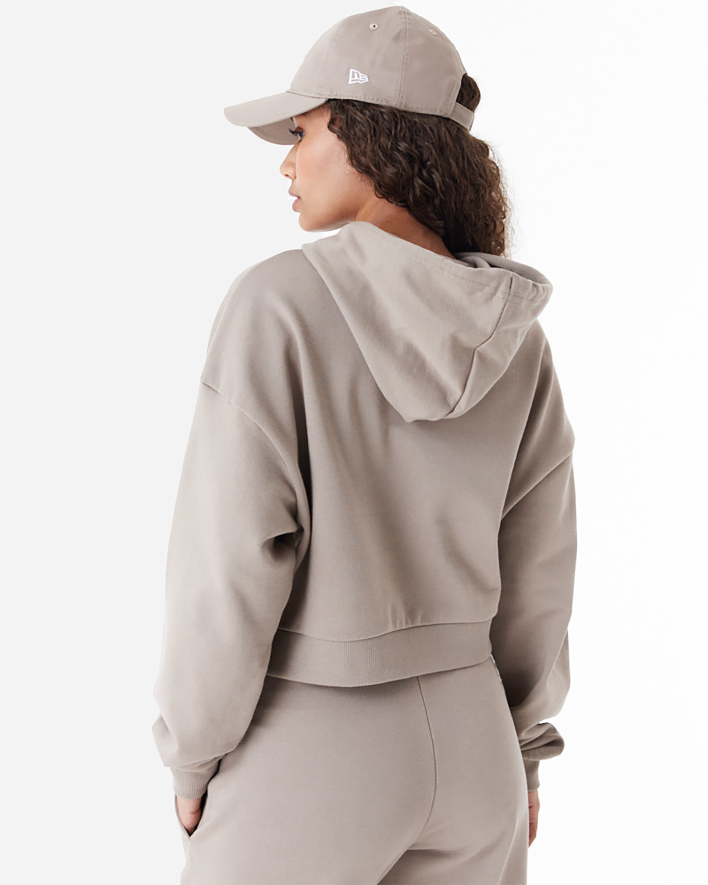Felpa NEW ERA CROP BIG LOGO W - Beige - 4 | Cisalfa Sport