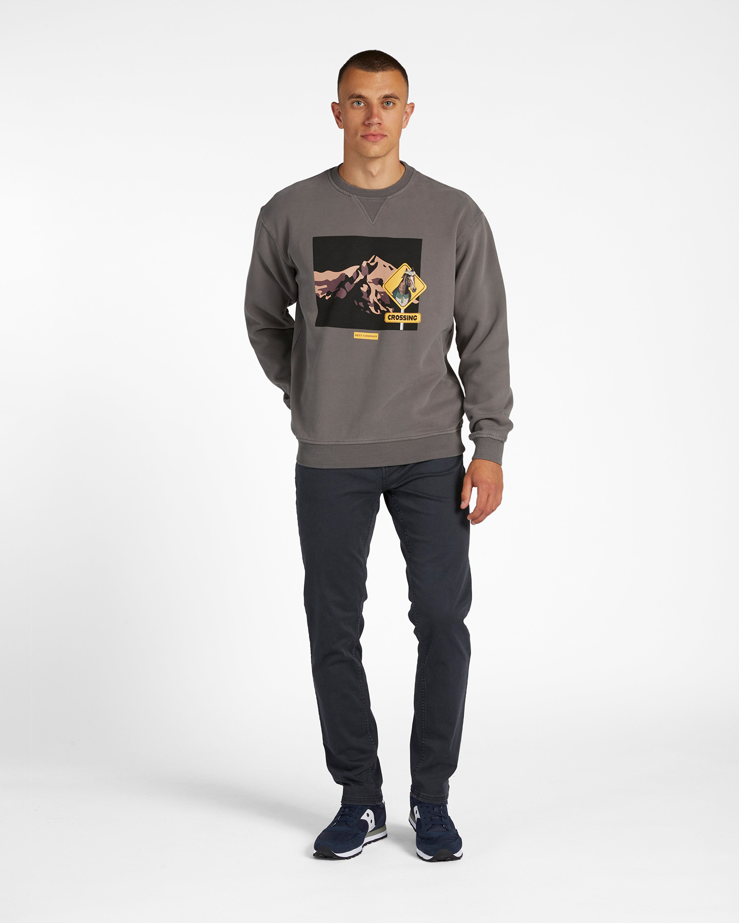 Felpa BEST COMPANY CLASSIC M - Grigio - 1 | Cisalfa Sport