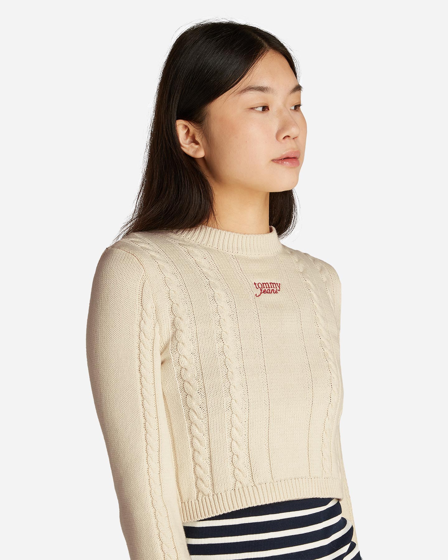 Maglione TOMMY HILFIGER LOGO SCRIPT W - Bianco - 5 | Cisalfa Sport