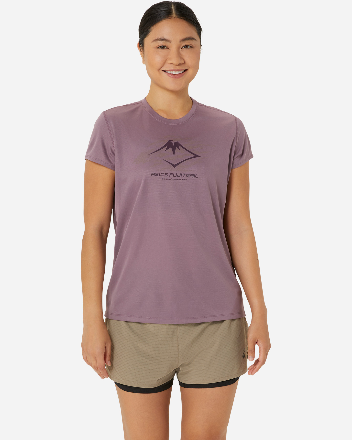T-shirt running ASICS FUJITRAIL LOGO SS W - Viola - 0 | Cisalfa Sport