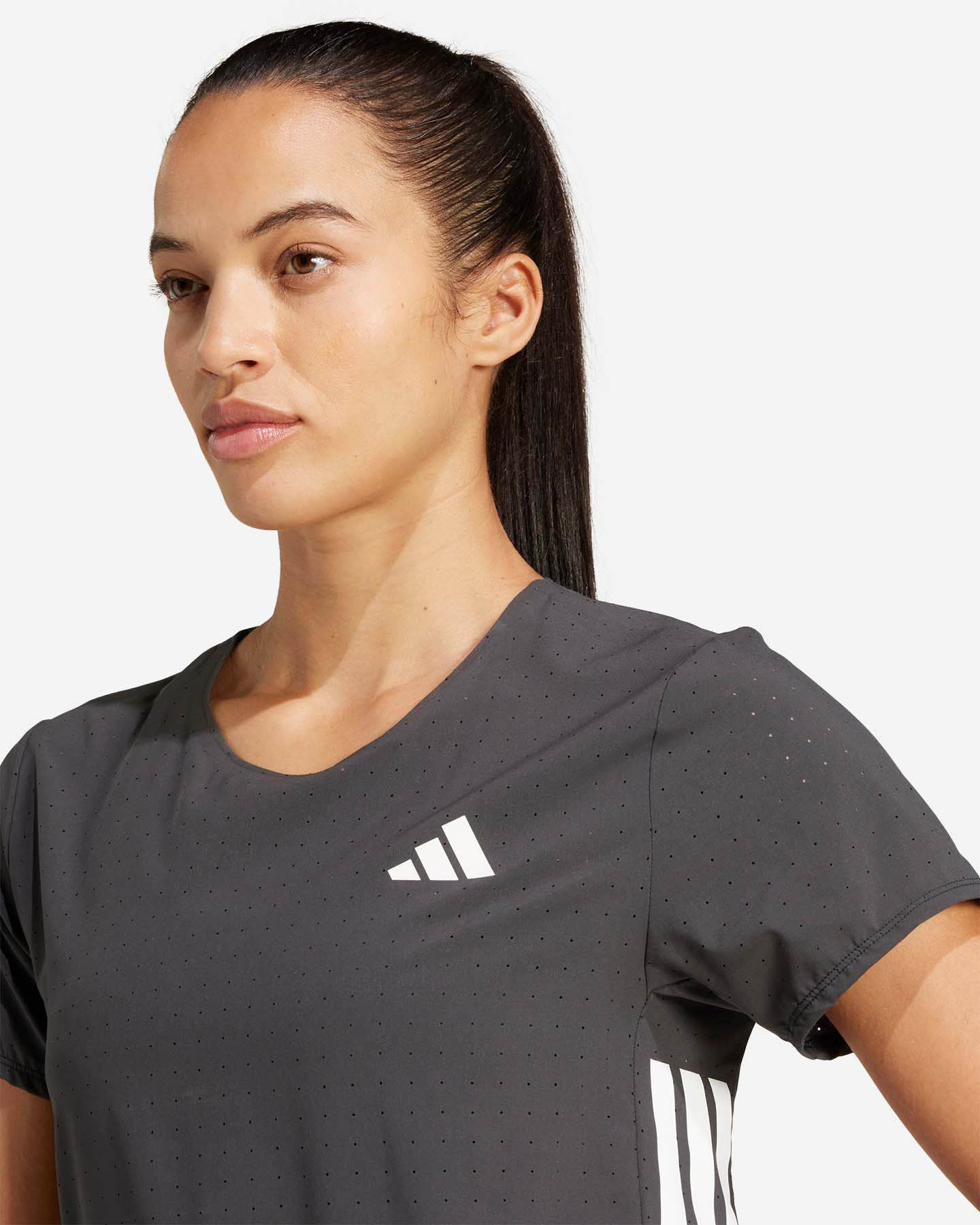 T-shirt running ADIDAS ADIZERO W - Nero - 4 | Cisalfa Sport