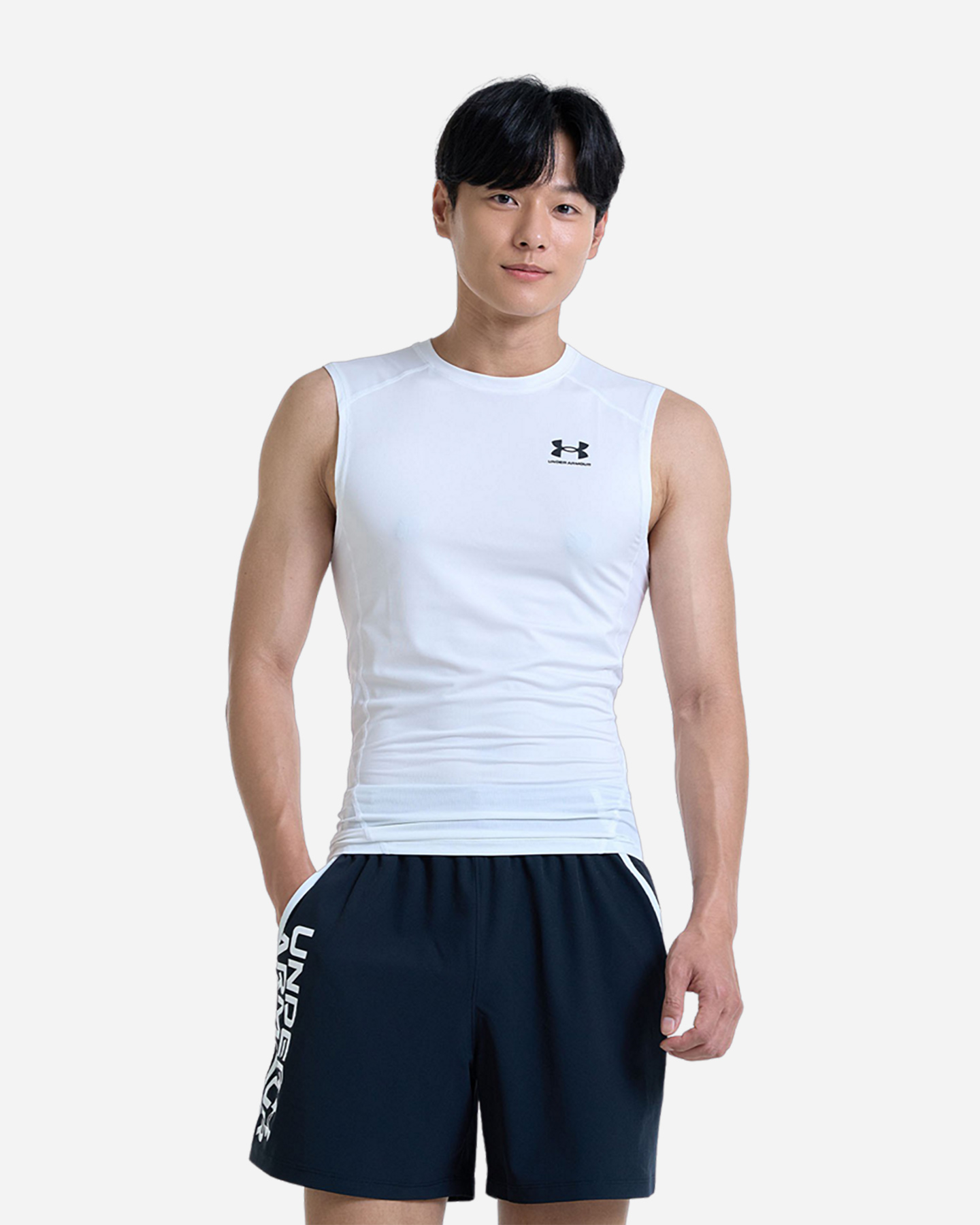 Canotta training UNDER ARMOUR HEATGEAR COMPRESSION M - Bianco - 2 | Cisalfa Sport